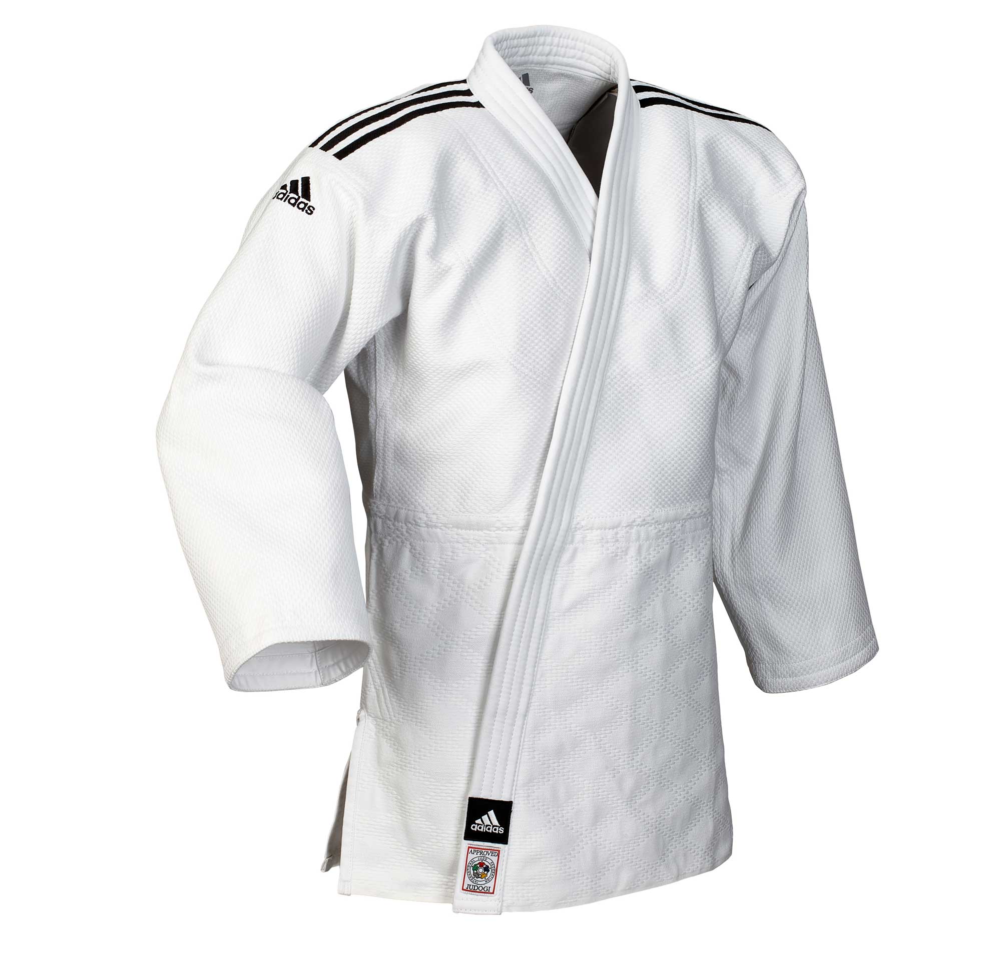 adidas judo gi Champion II JIJF, white / black stripes