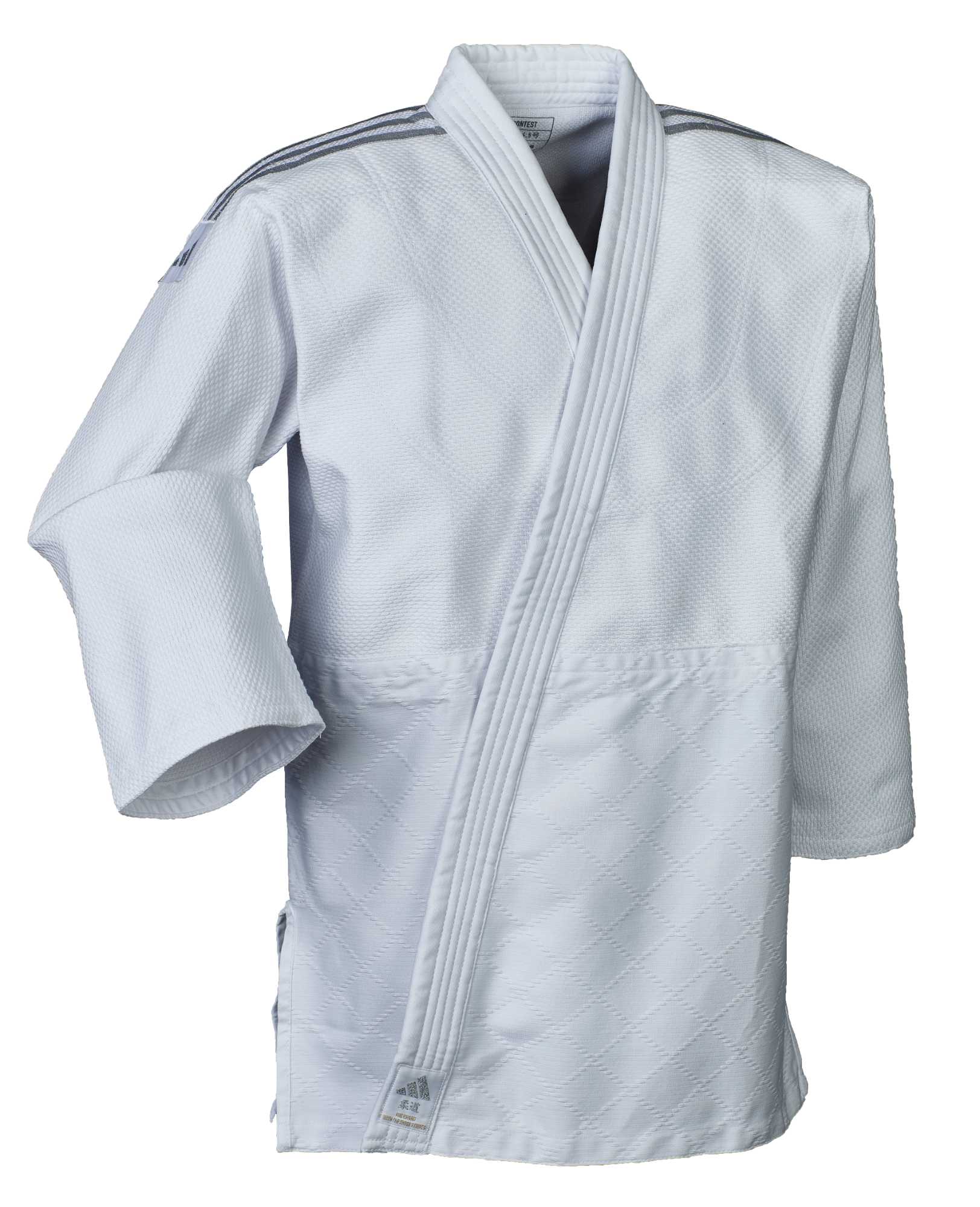 adidas judo gi Contest J650 white/silver stripes