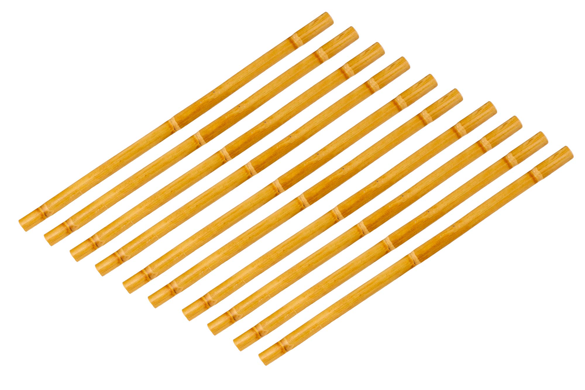 Set of 10 Kali Sticks, untreated bamboo