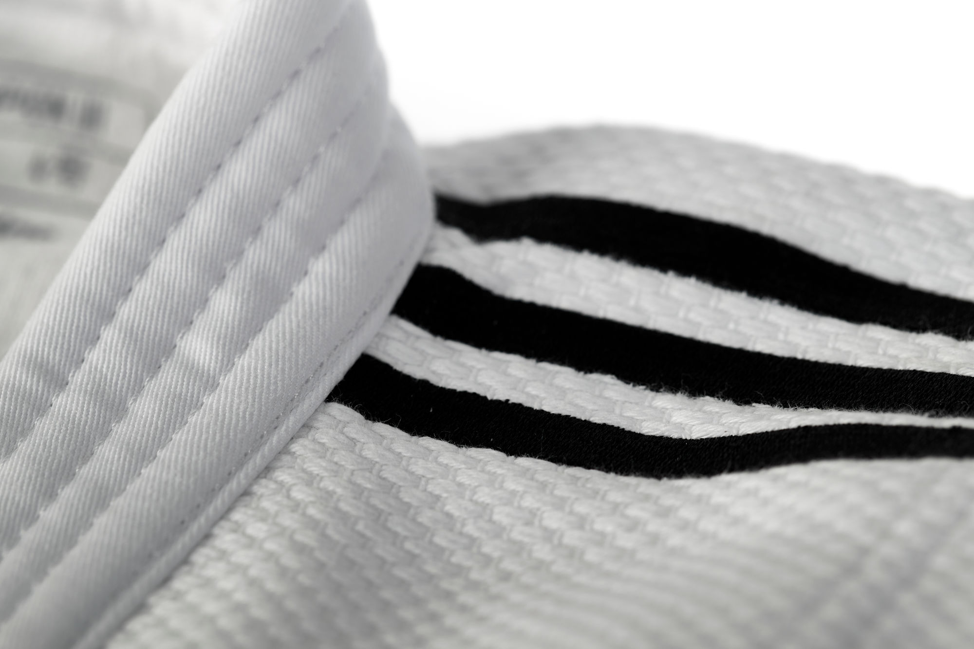 adidas judo jacket Champion III-2 JIJF, white/black stripes regular cut