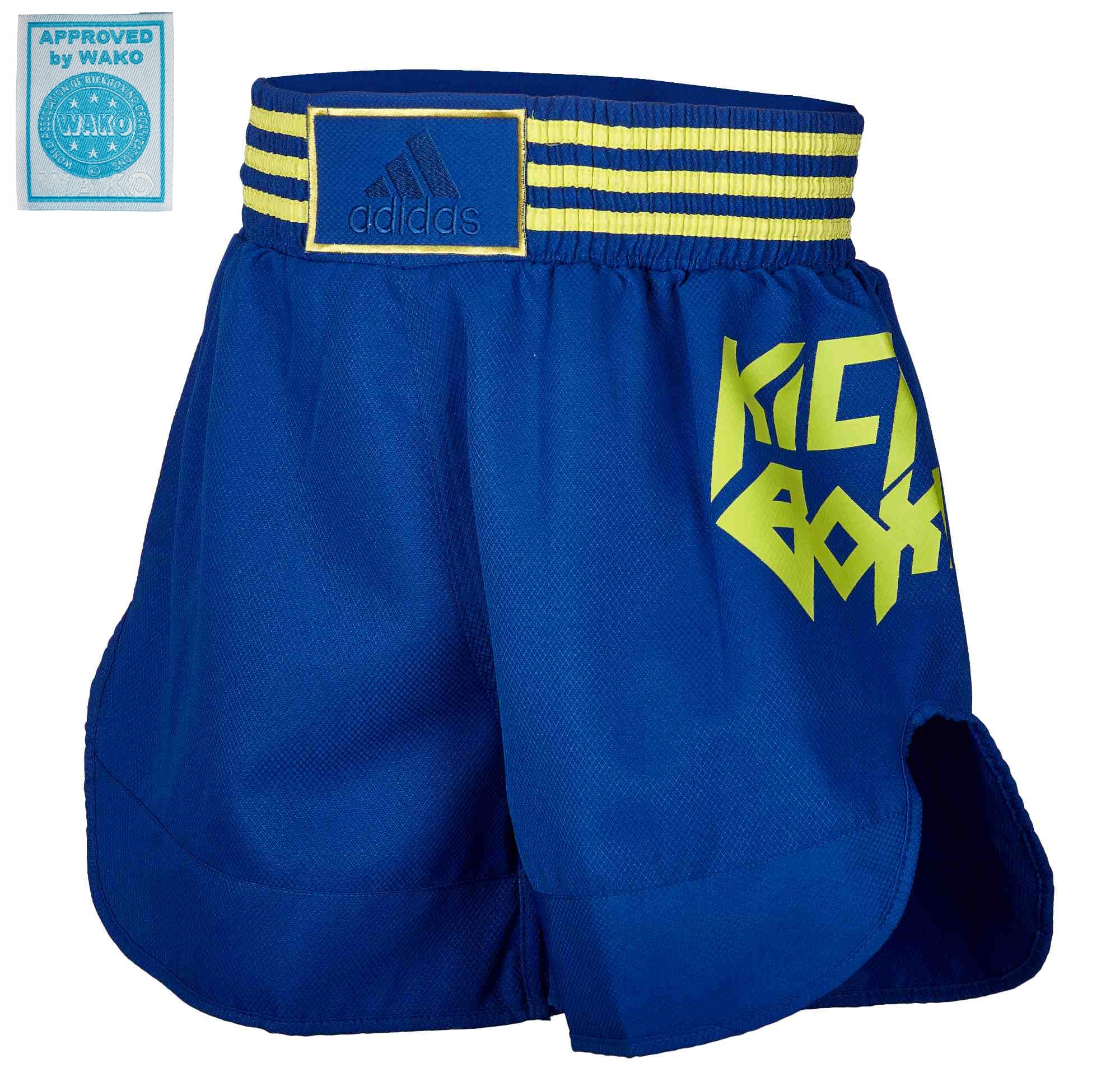 Schutzhose, Boxer-Schutzhose, Kampfkunst, Breites elastisches Band, Blue/Neon Gelb Akzente