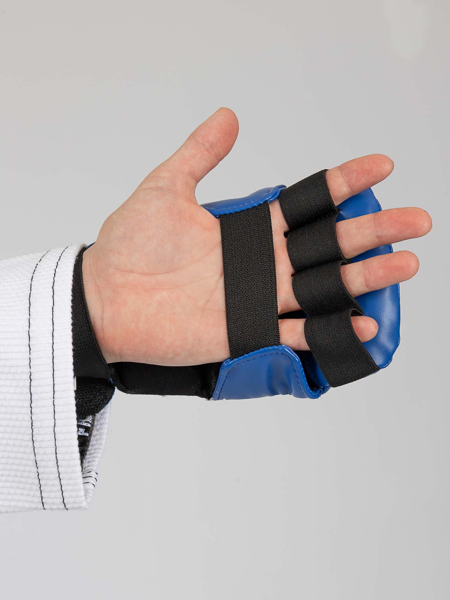 Handschuh, Kunststoff, Klettverschluss, blau, Sporthandschuh