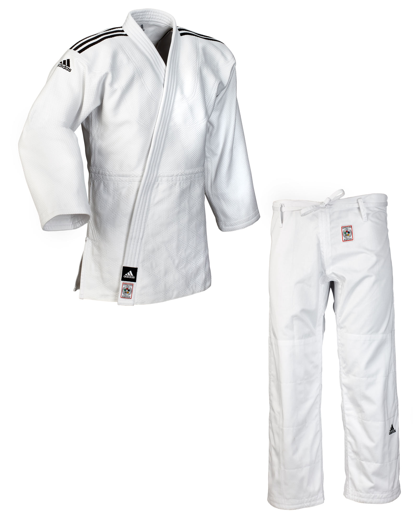 adidas judo gi Champion II JIJF, white / black stripes