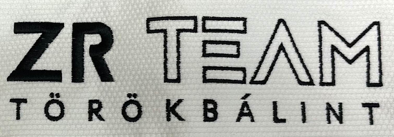 ZR Team Törökbalint - embroidery on the back of gi