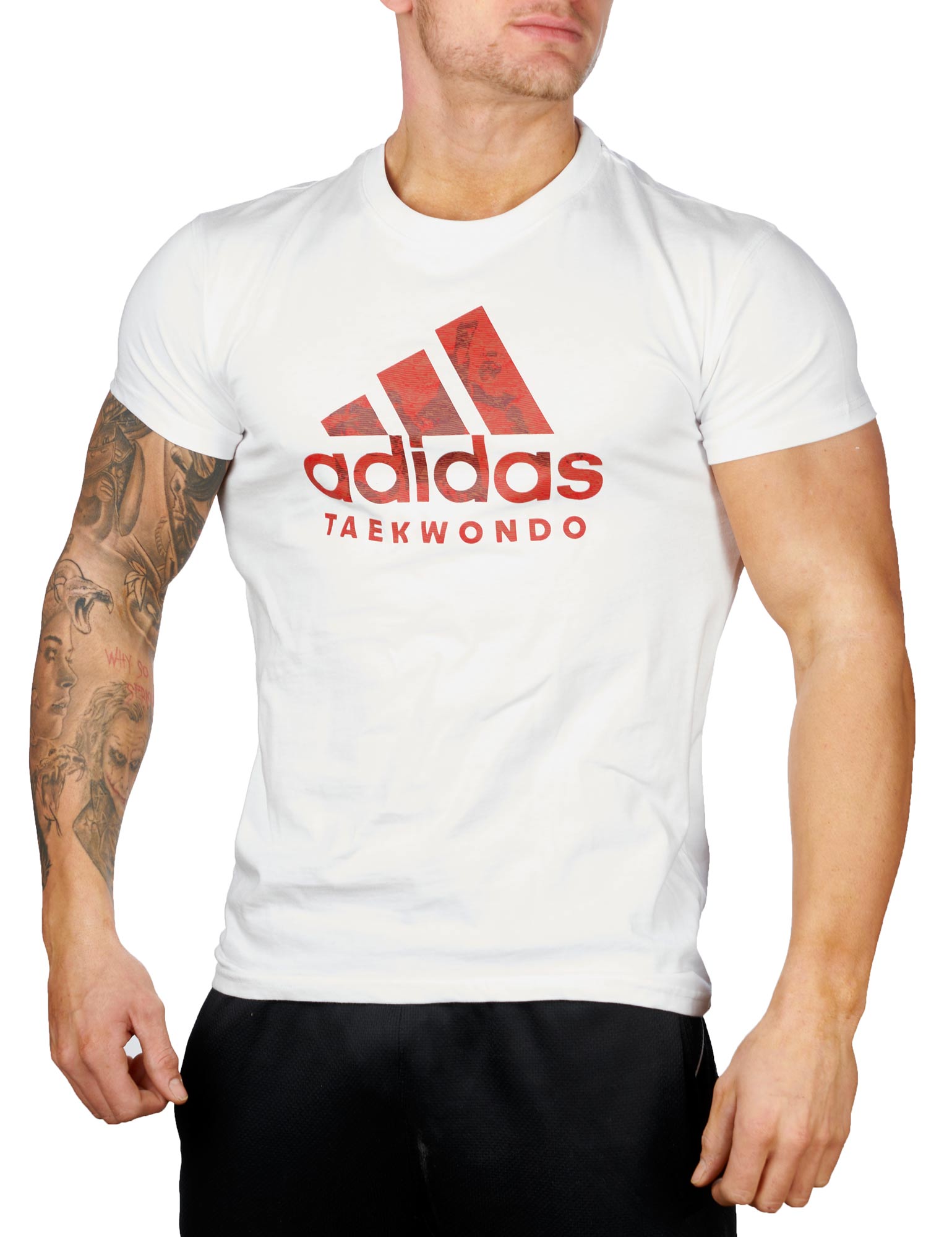adidas badge of sport t-shirt Taekwondo white adiCLTS20T