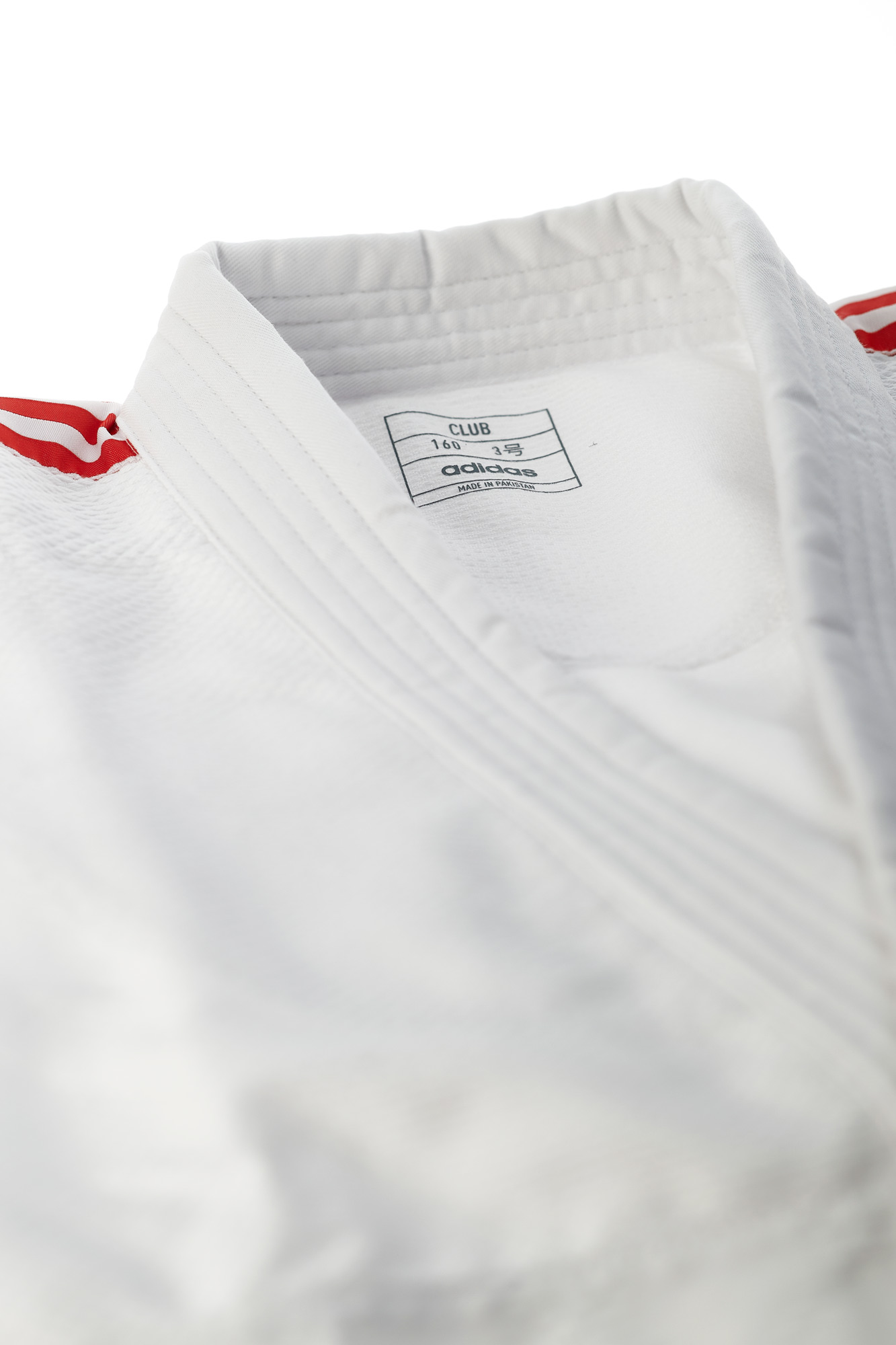 adidas judo gi Club J350E white/red stripes