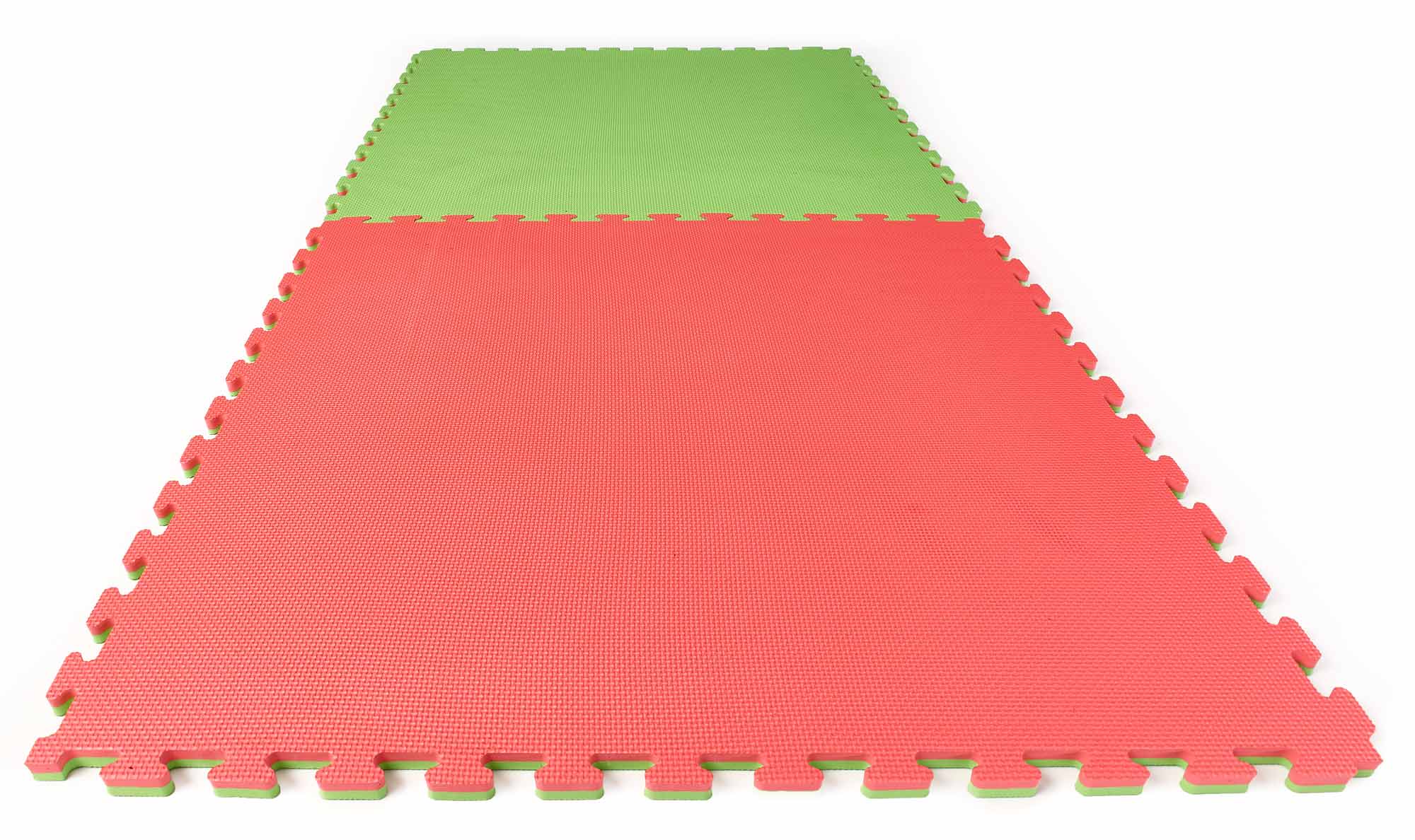 Reversible Jigsaw Mat Econo Crosstexture 1 x 1 m x 2 cm red/green
