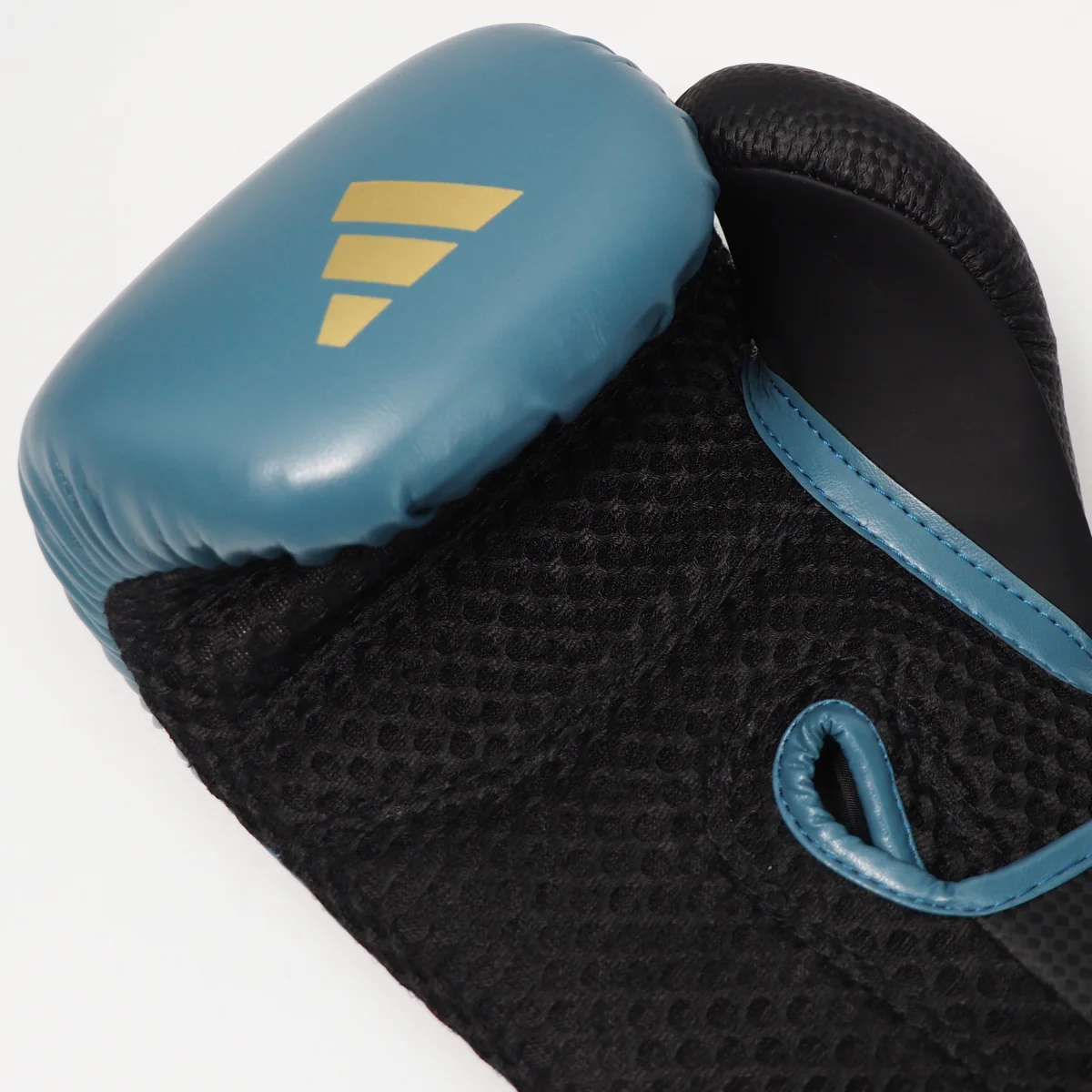 Boxing-Handschuh, Trainingsausrüstung, Blauer Polster, Mesh-Gewebe, Haken-Schlaufe
