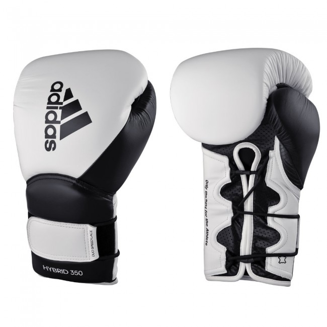 adidas Hybrid 350 Elite Boxhandschuhe weiß/schwarz, adiH350TG | 14 oz ...