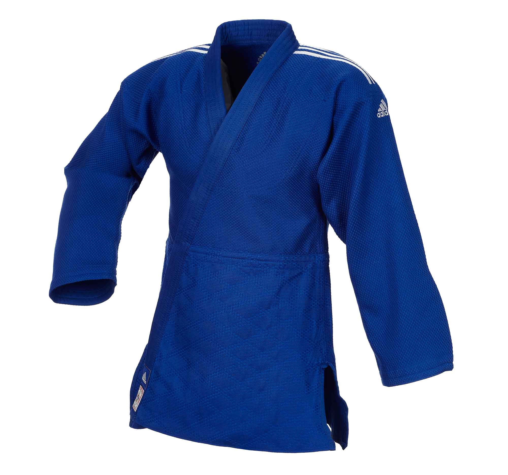 adidas judo gi Champion II JIJFS, blue / white stripes slim cut