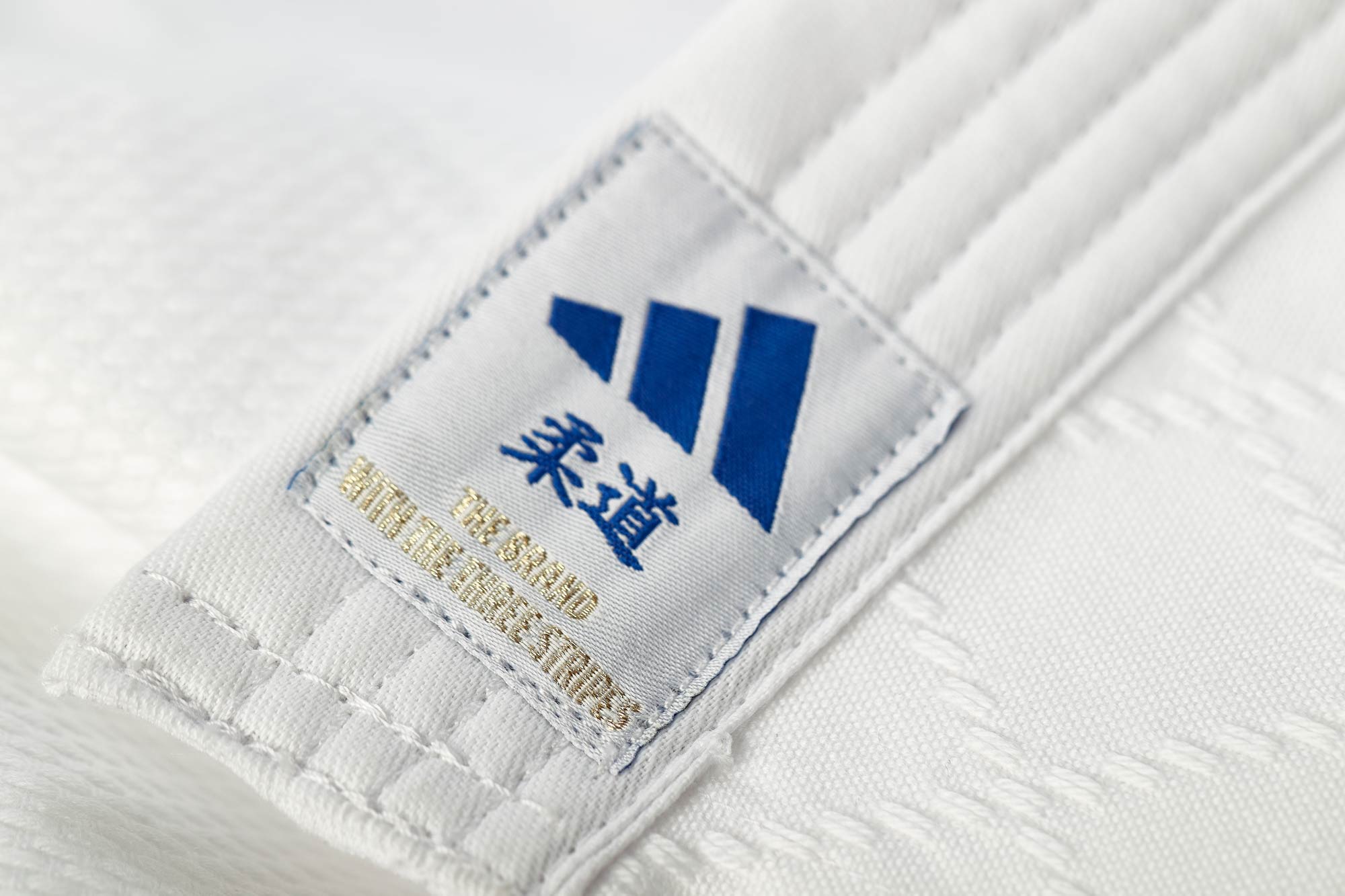 adidas judo gi Club J350E white/blue stripes