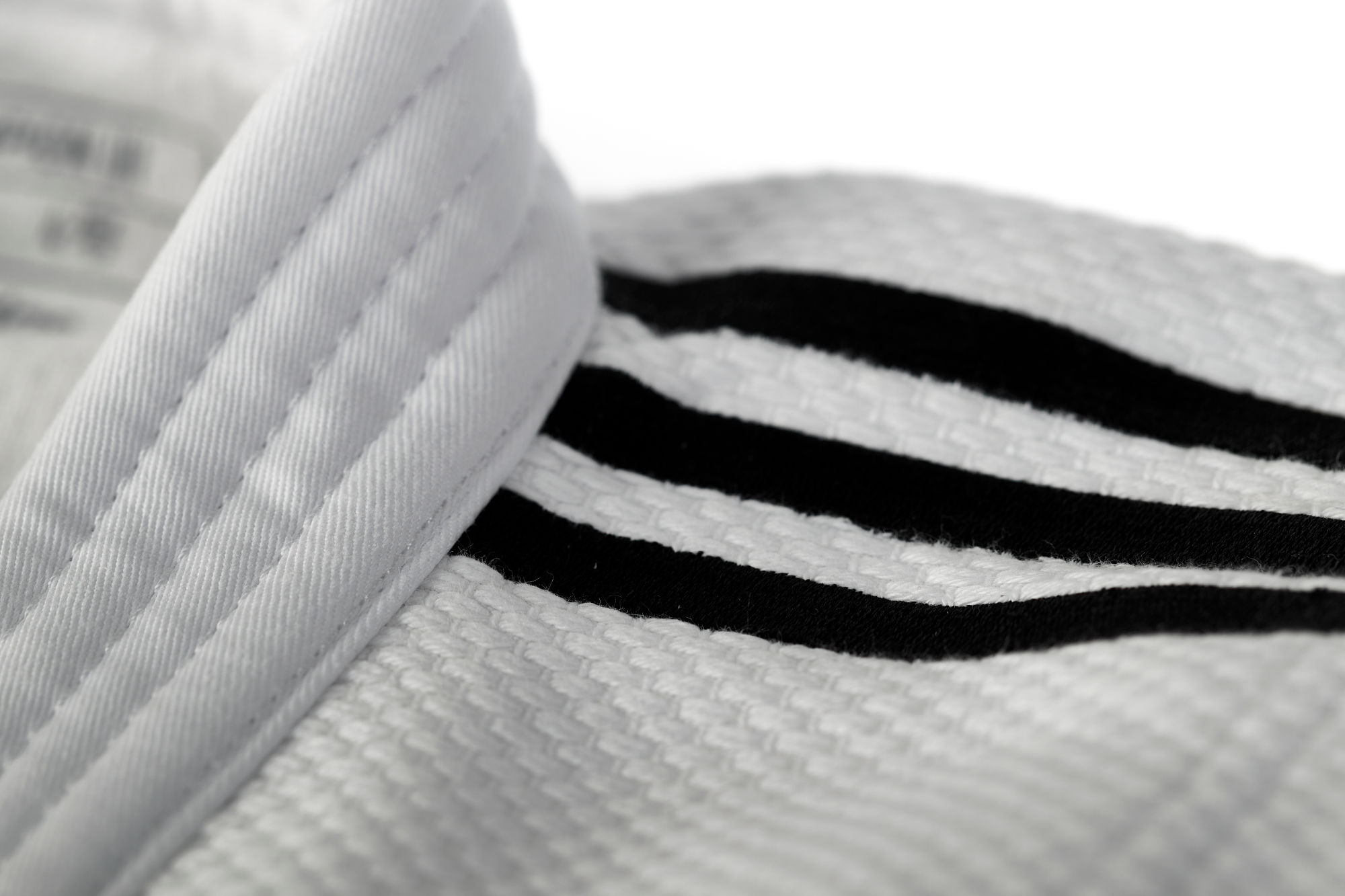 adidas judo jacket Champion III JIJF-JAC-1 white / black stripes slim cut