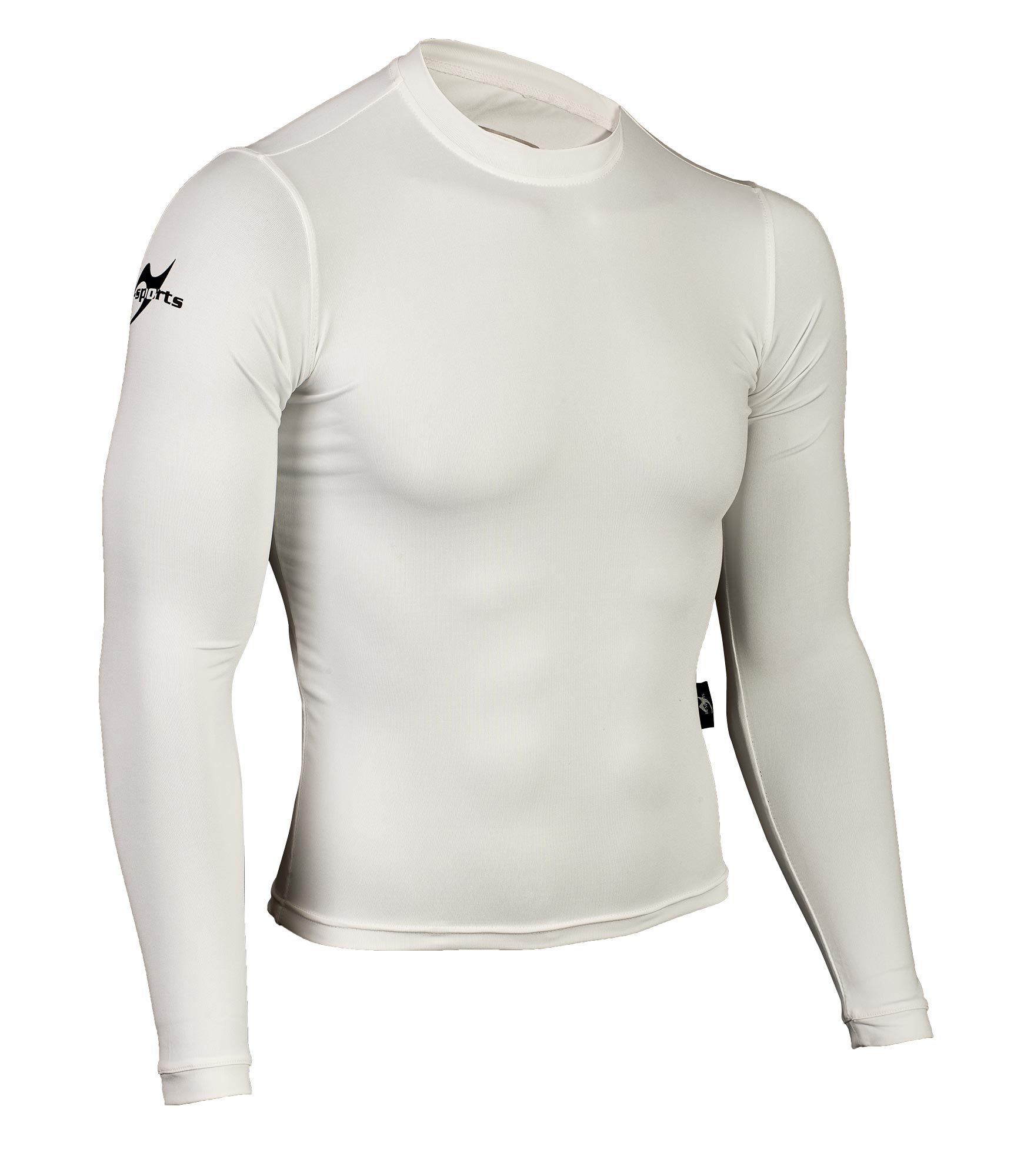 Compression Shirt langarm weiß