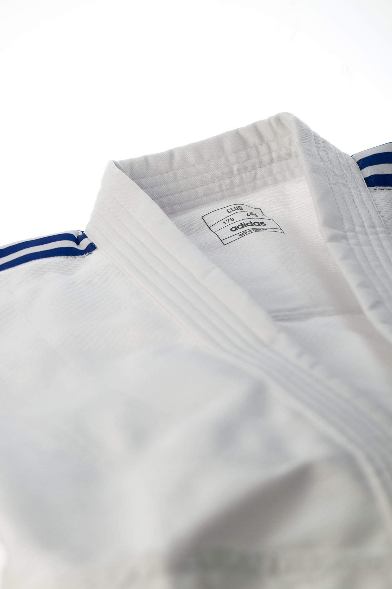 adidas judo gi Club J350E white/blue stripes