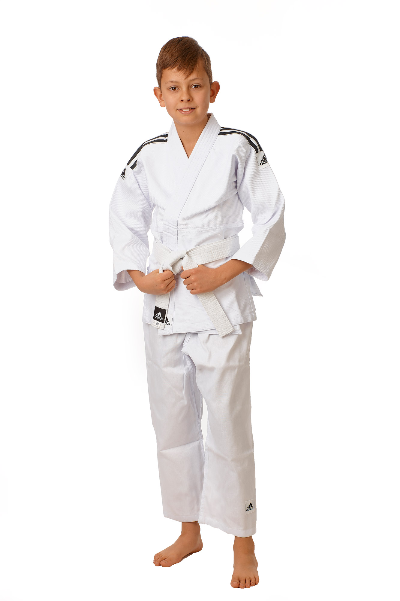 adidas judo gi Club J350 white/black stripes