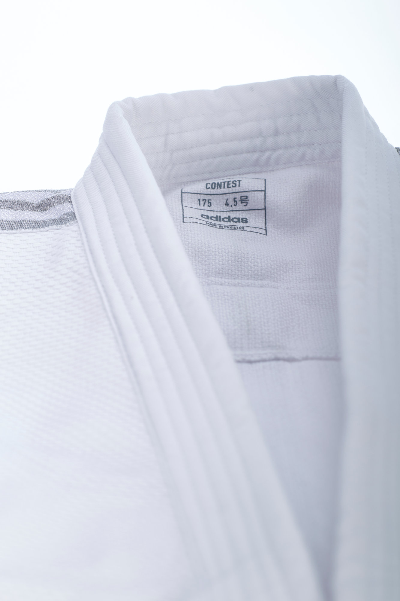 adidas judo gi Contest J650 white/silver stripes