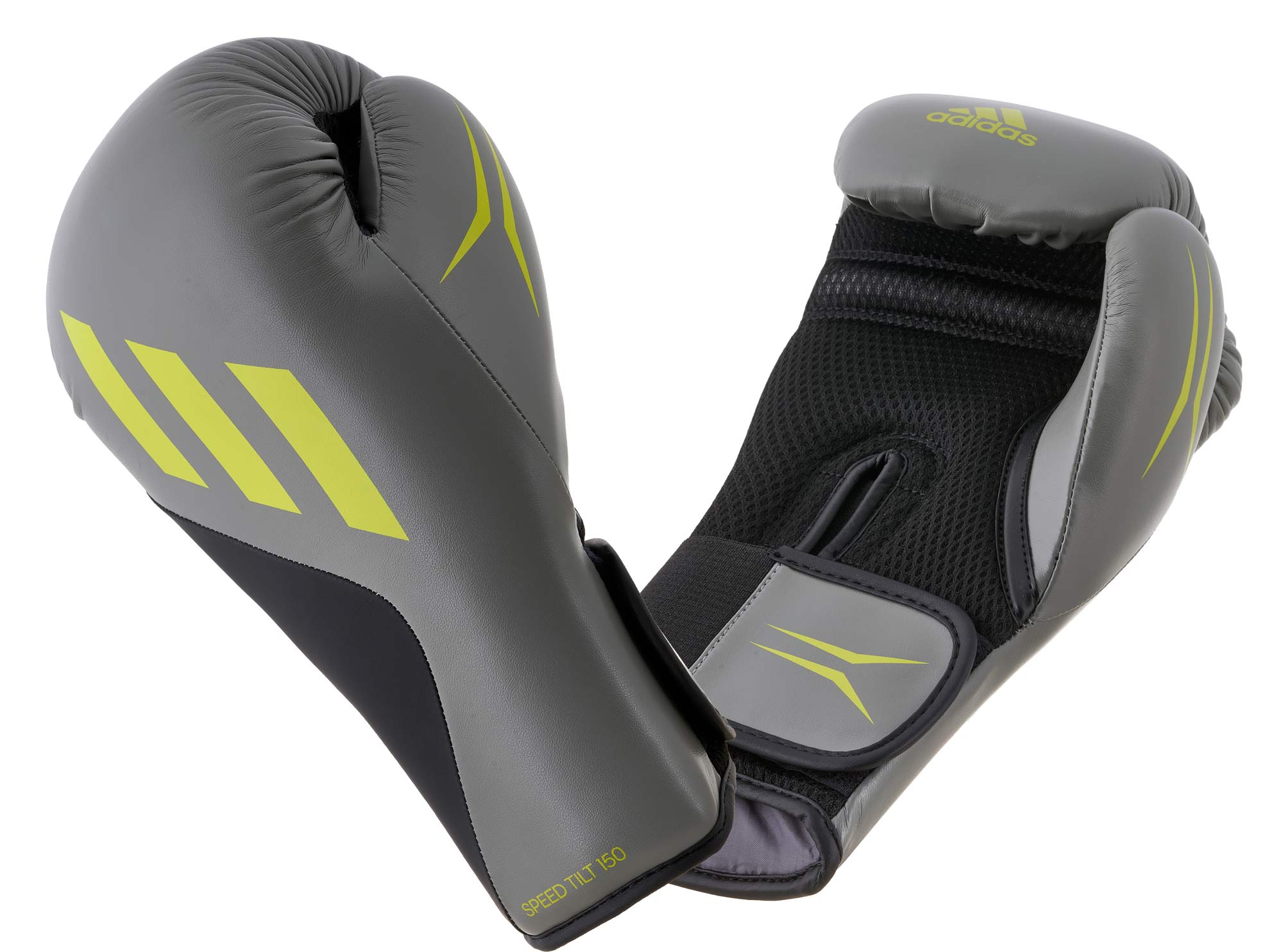 SPD150TG-Speed-Tilt-150-gray_black_green-10OZ-Boxing-Training-Glove-01 adidas boxing gloves SPEED TILT 150 SPD150TG grey/lime