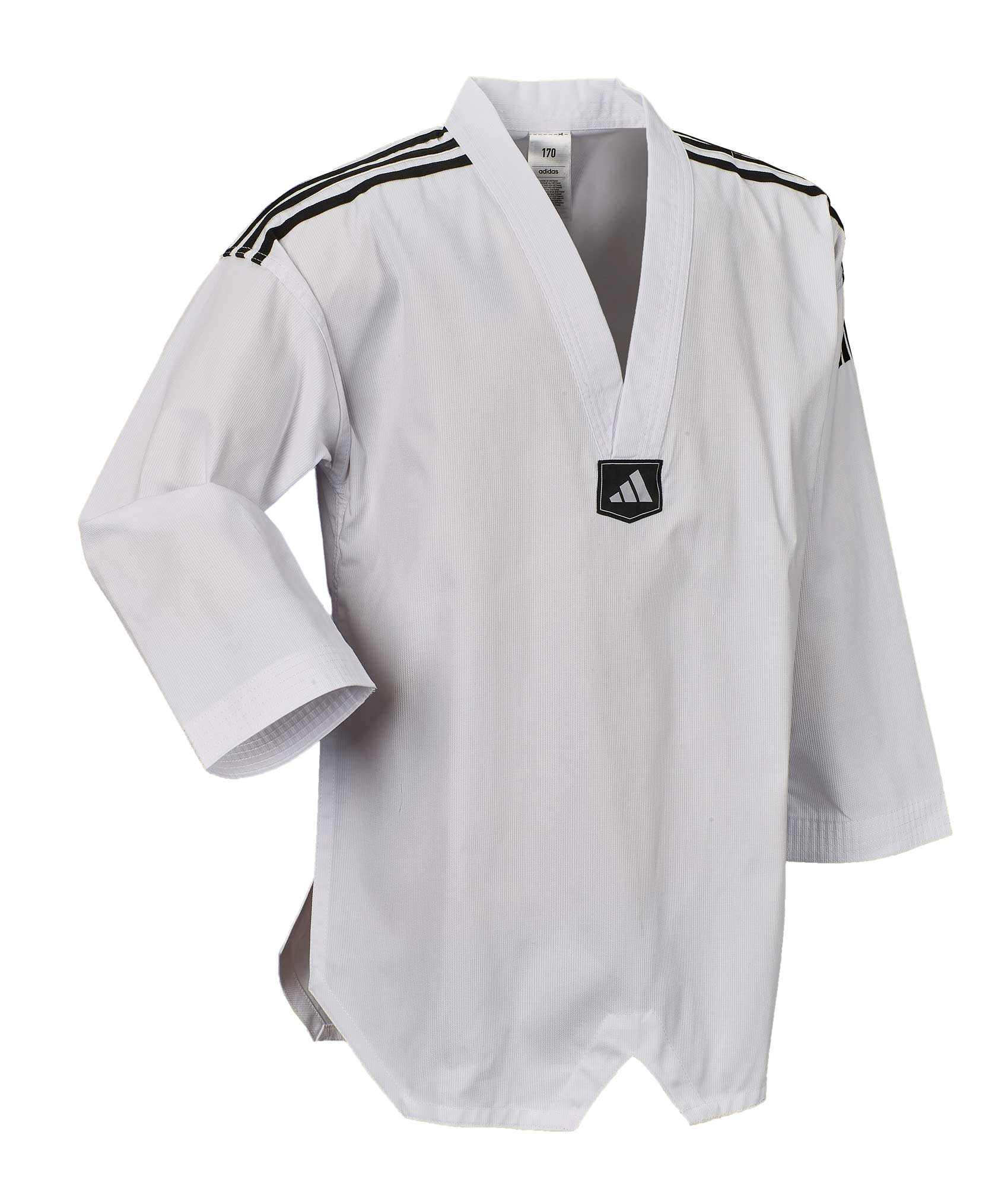 adidas Taekwondoanzug, Adi Club 3 stripes, weißes Revers, ADITCB02
