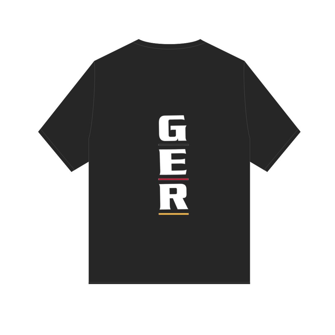 Bundeskader Baumwoll T-Shirt Adler, JU, DJJV, GER schwarz