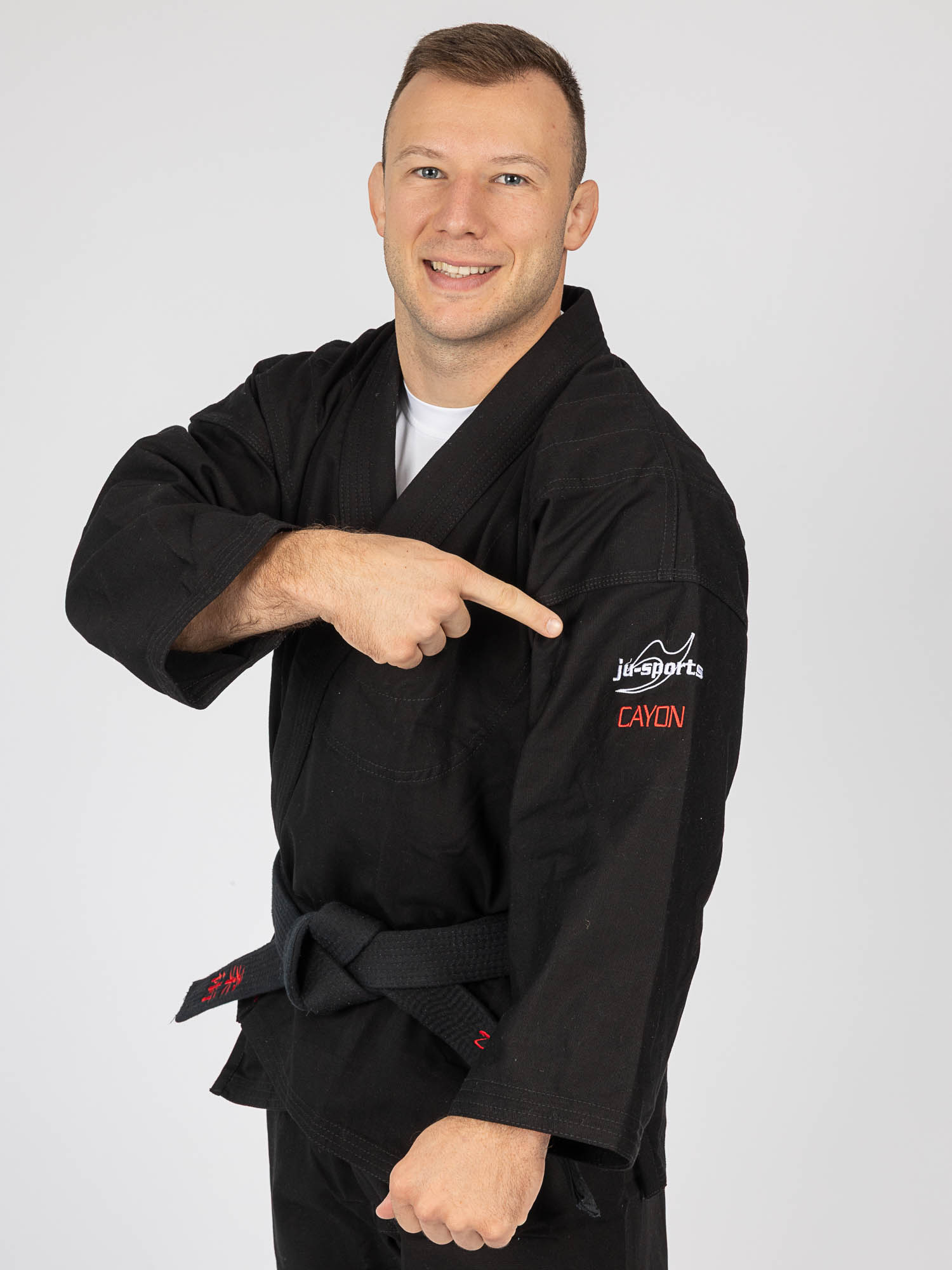 Judo-Gi, Schwarz, Gürtel, Langärmlig, Beinbruch?