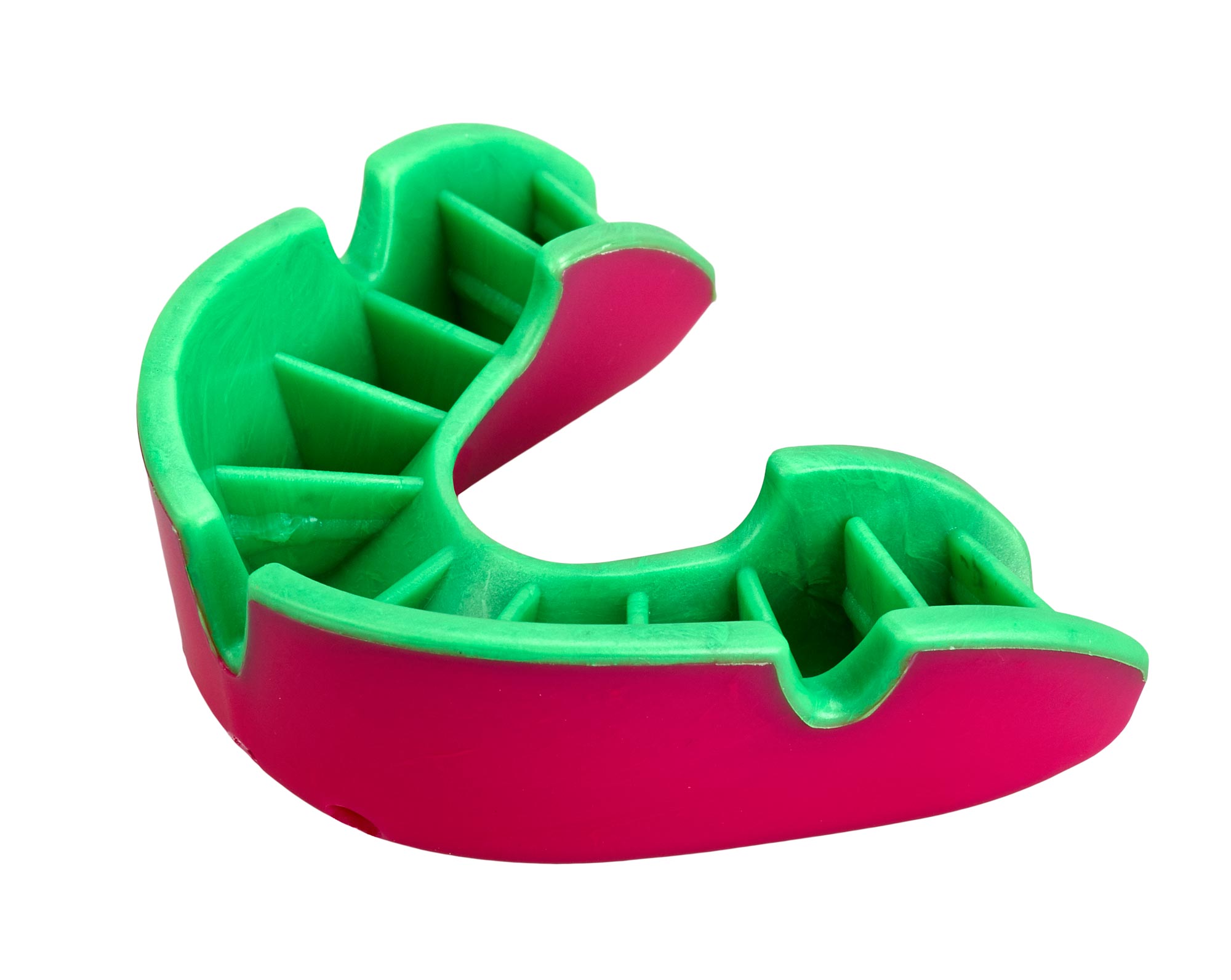 OPRO Mouthguard Silver Level Senior pink/fluorescent green