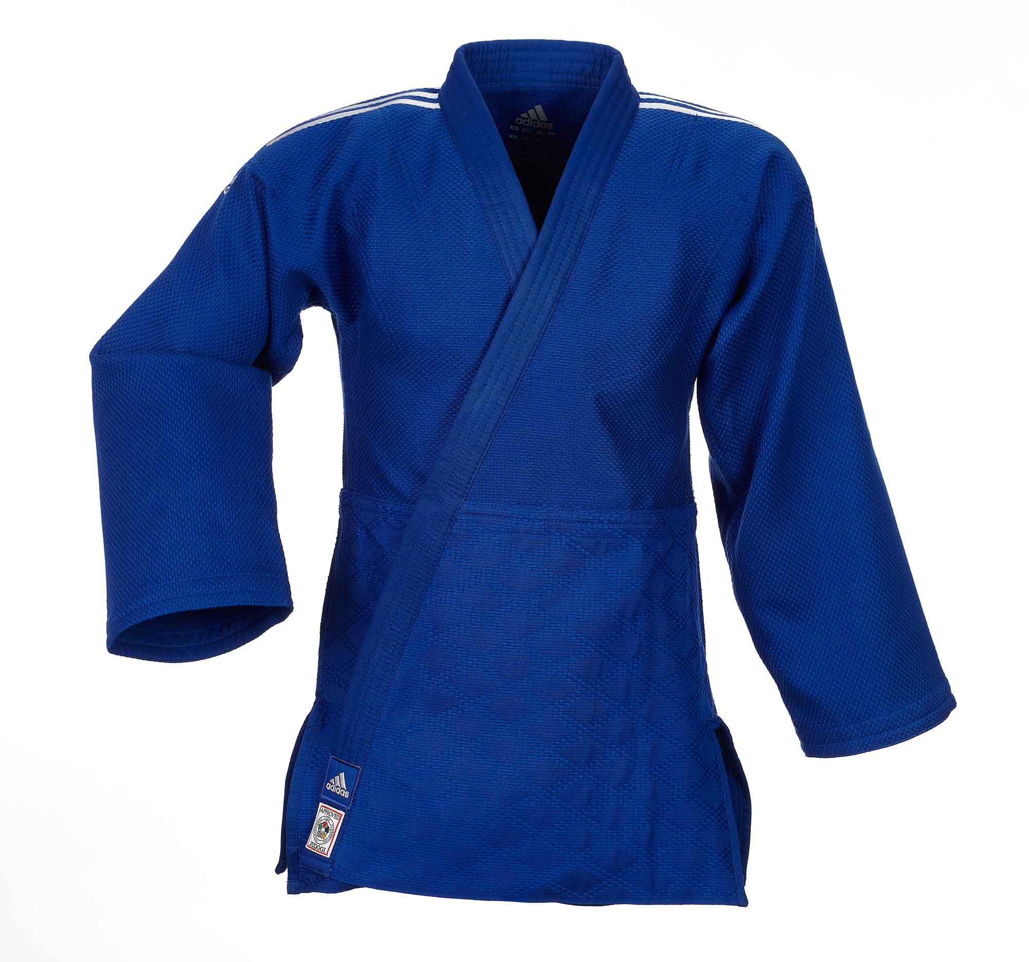 adidas judo gi Champion II JIJFS, blue / white stripes slim cut