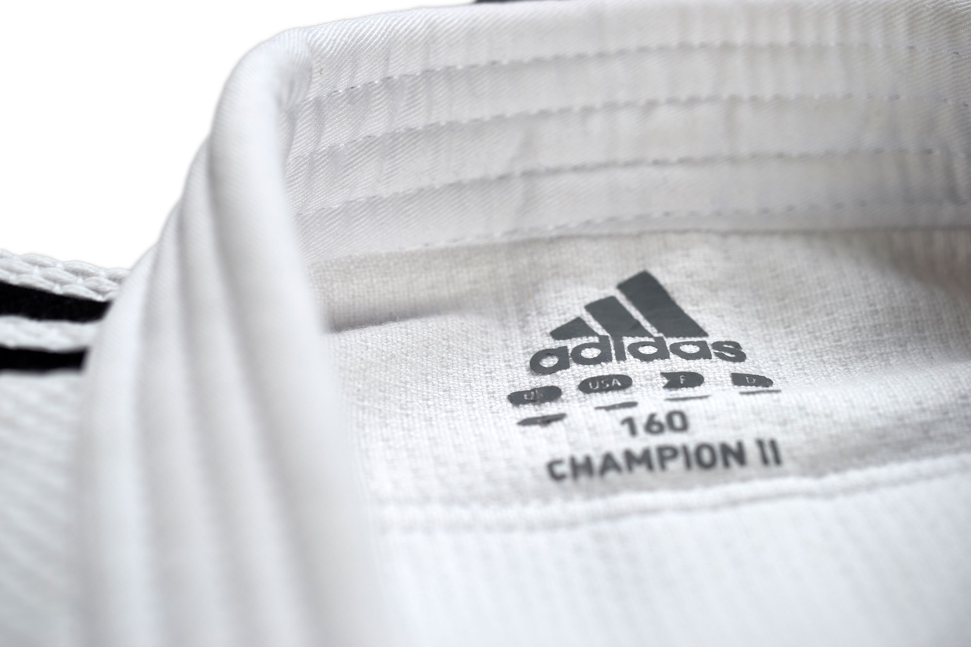 adidas judo gi Champion II JIJF, white / black stripes