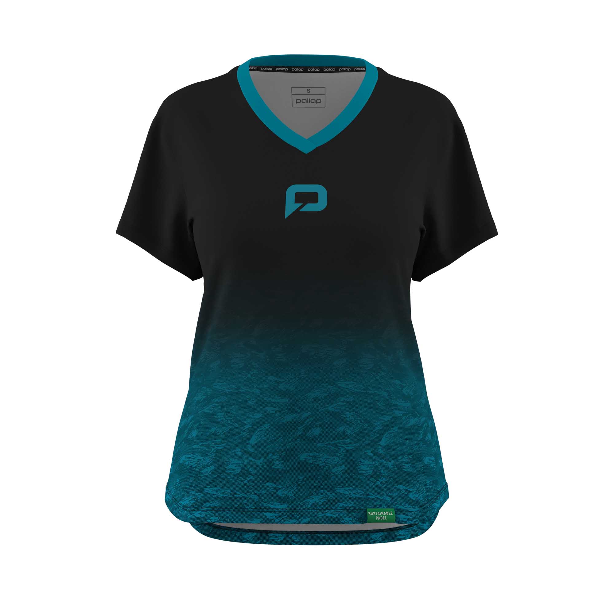 Pallap women's competition pro t-shirt V1 black/blue green/white