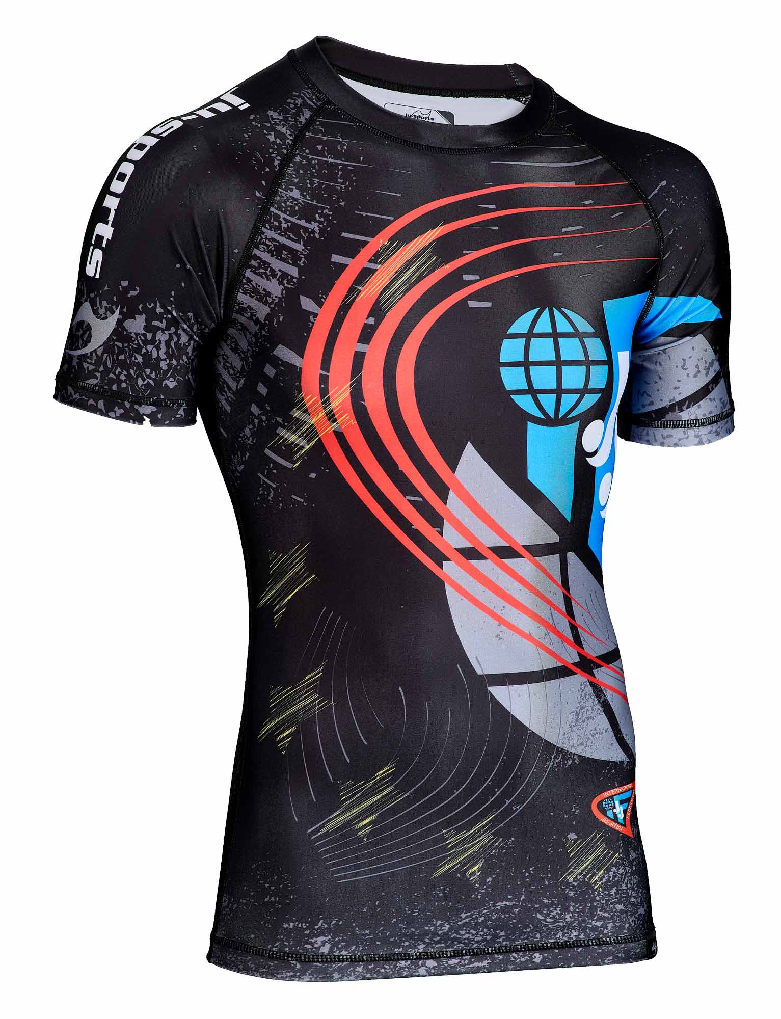 Rashguard kurzarm schwarz - JJIF approved mit Ländercode | S | ALB ...