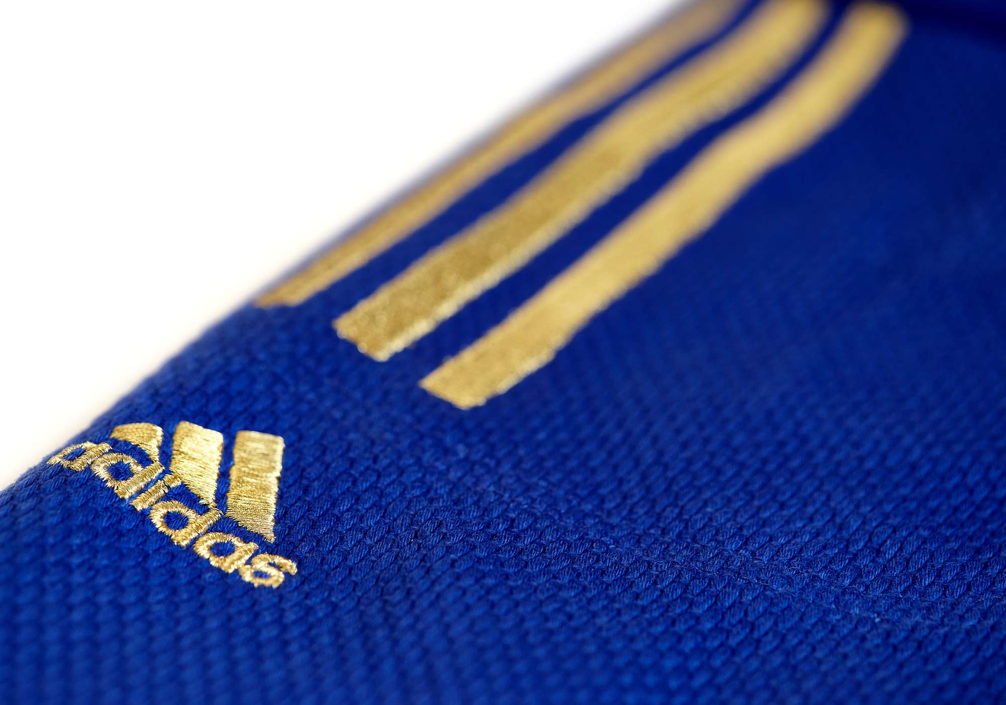 adidas judo gi Champion II JIJF, blue / golden stripes