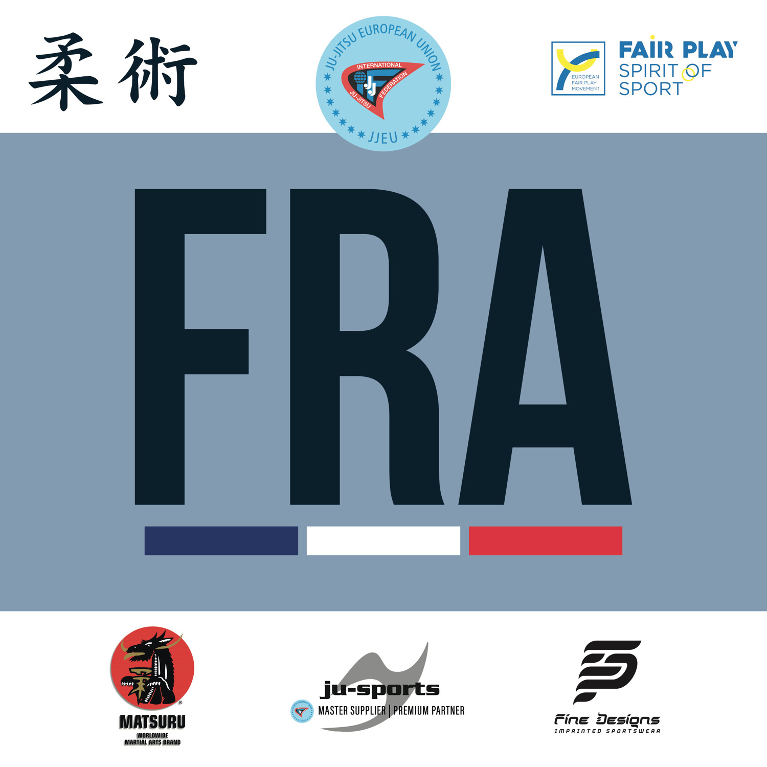 FRA Logo, Branding Panel, Streifen Farben, blauer/gräulicher Hintergrund, runde Embleme
