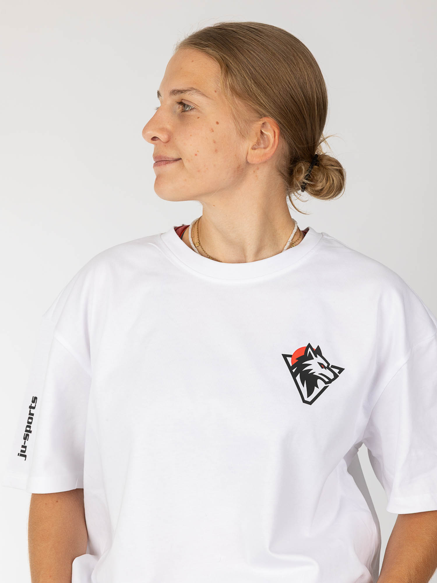 T-Shirt, Weiß, Kurzarm, Logo Grafik, Sportbekleidung