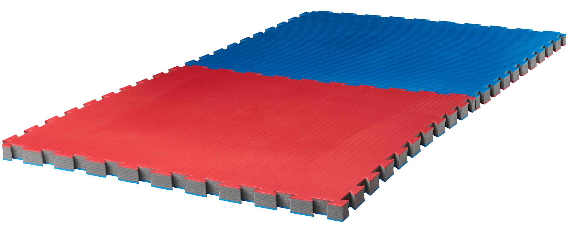 Reversible Jigsaw Mat Pro Tatami 1 m x 1 m x 4 cm blue/red