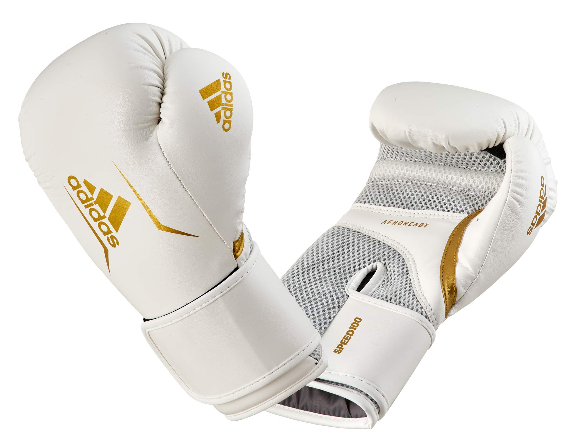 adidas boxing glove Speed 100 ADISBG100, white/gold