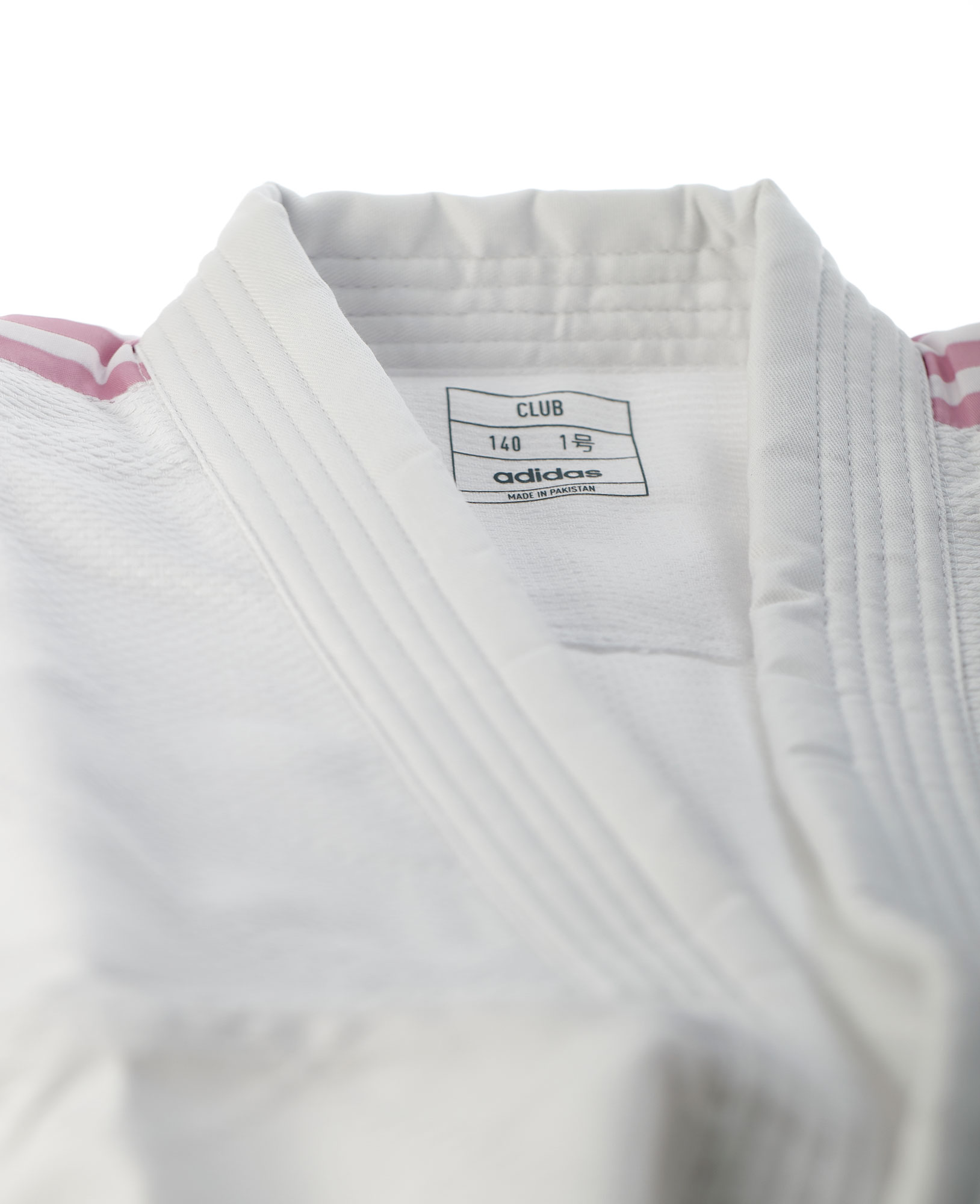 adidas judo gi Club J350 white/pink stripes