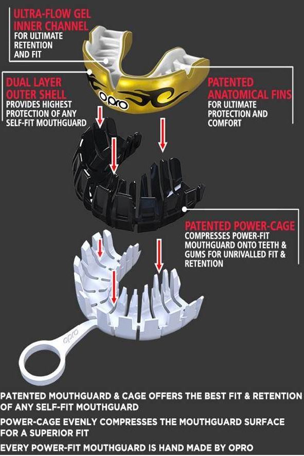 OPRO Mouthguard PowerFit blue/gold