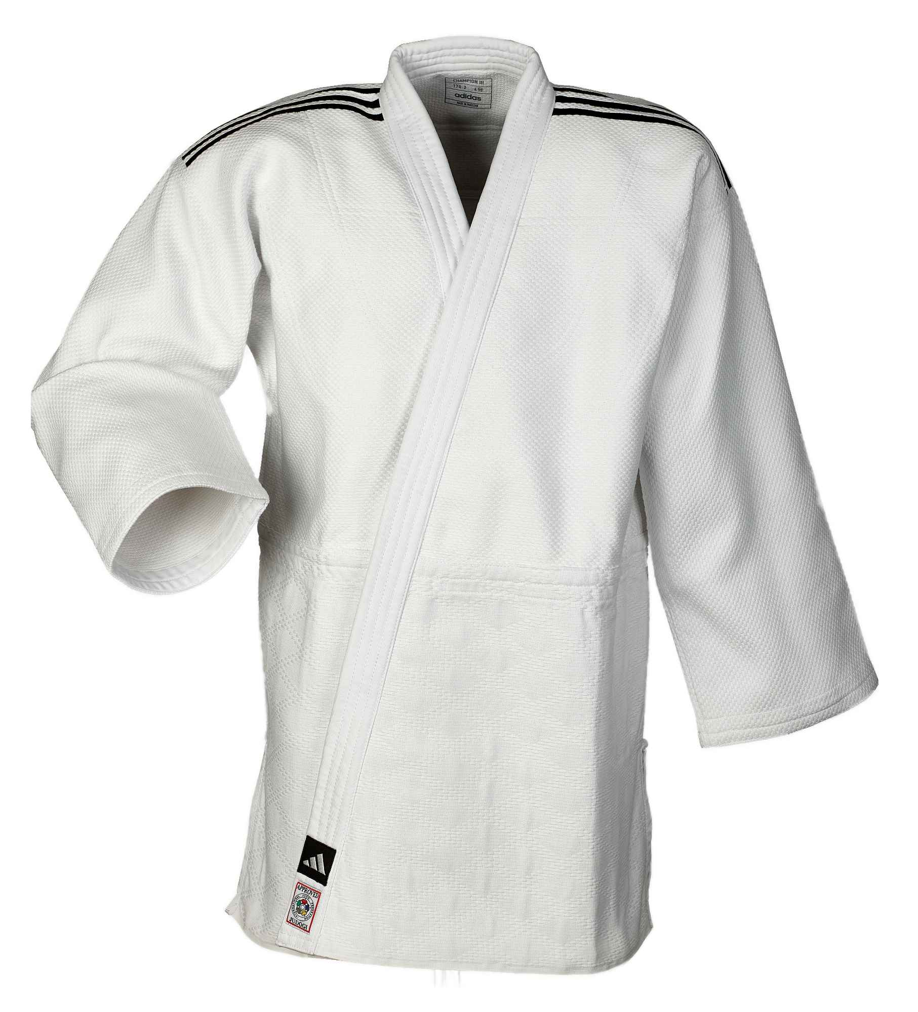 adidas judo gi Champion III JIJF-2 white / black stripes