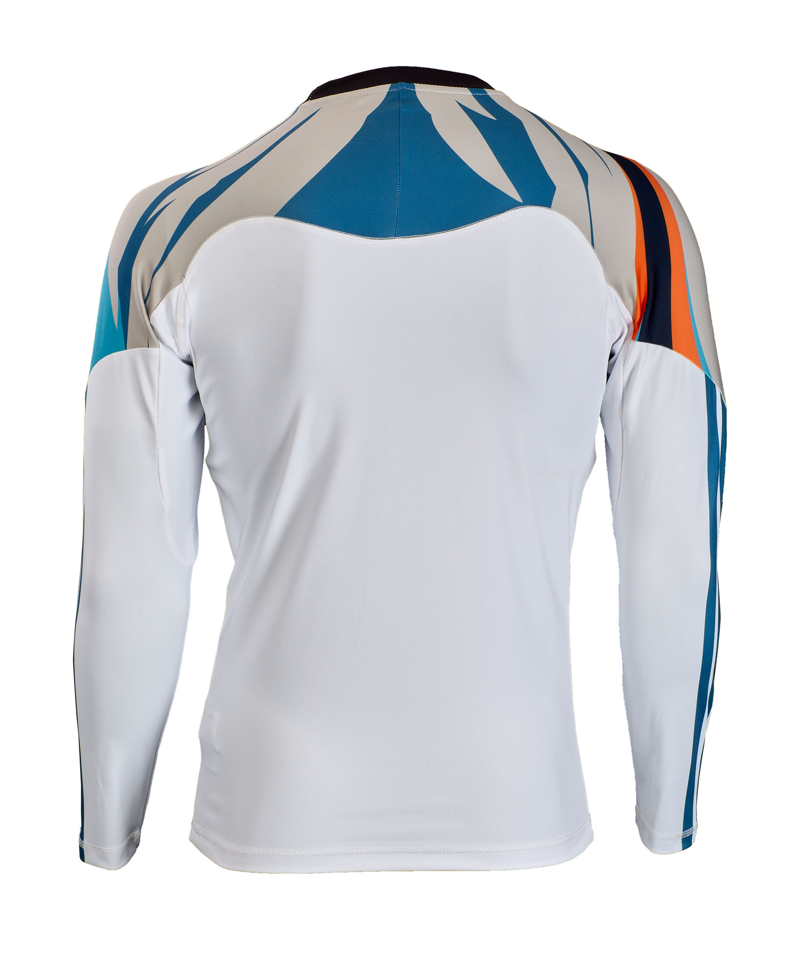 adidas Rashguard Longsleeve white/blue/orange Wave, BJJRGLS03W