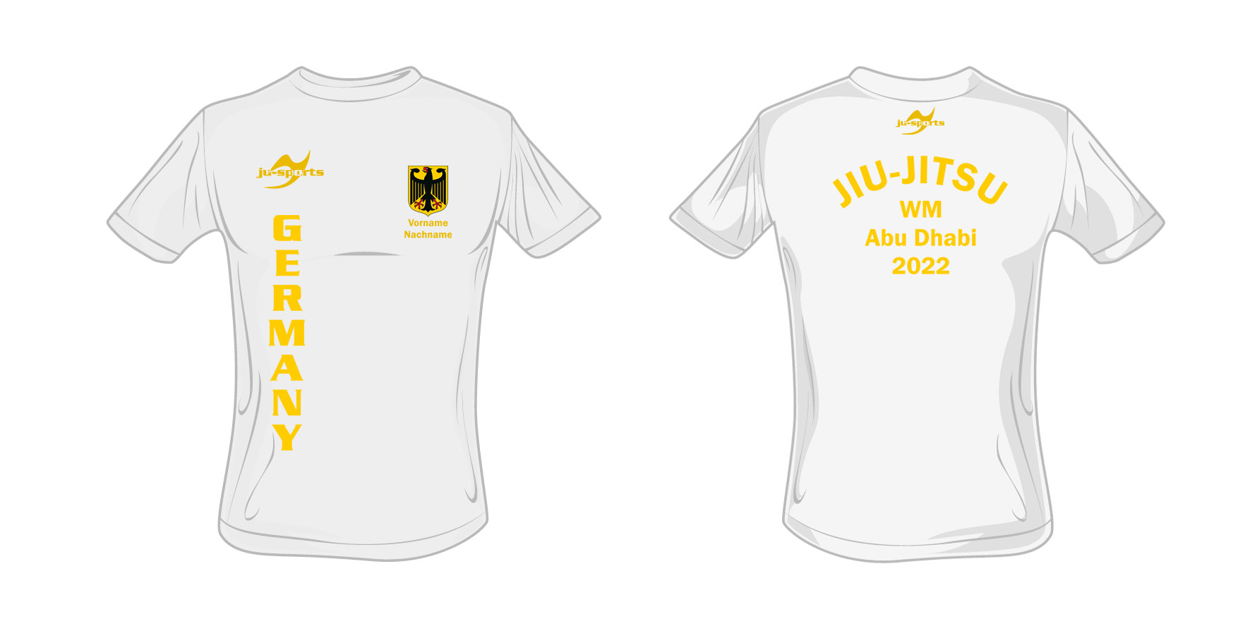 DJJV Bundeskader Newaza - Abu Dhabi 2022 Shirt weiß/gold