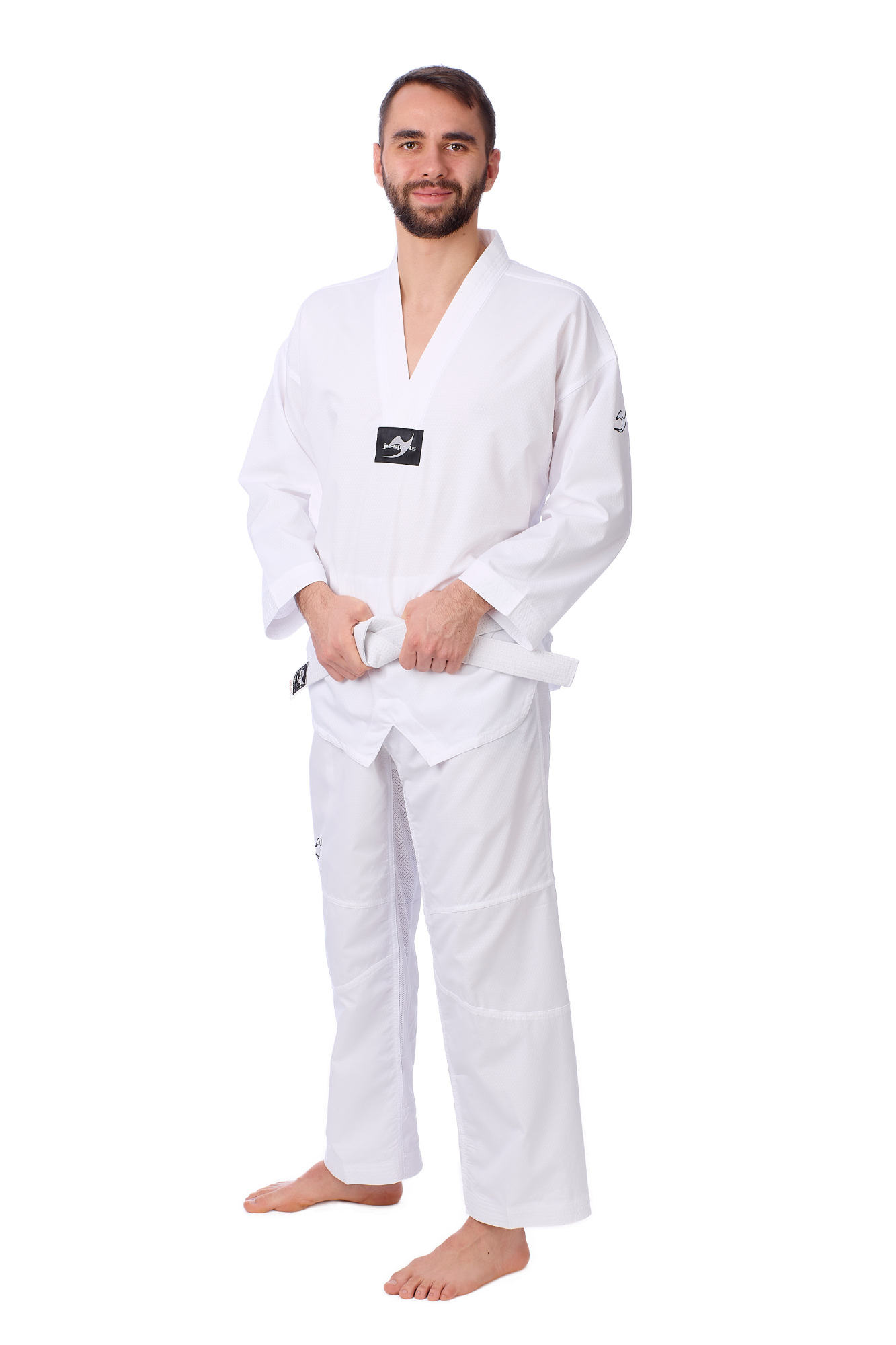 Taekwondo Dobok student pro white collar