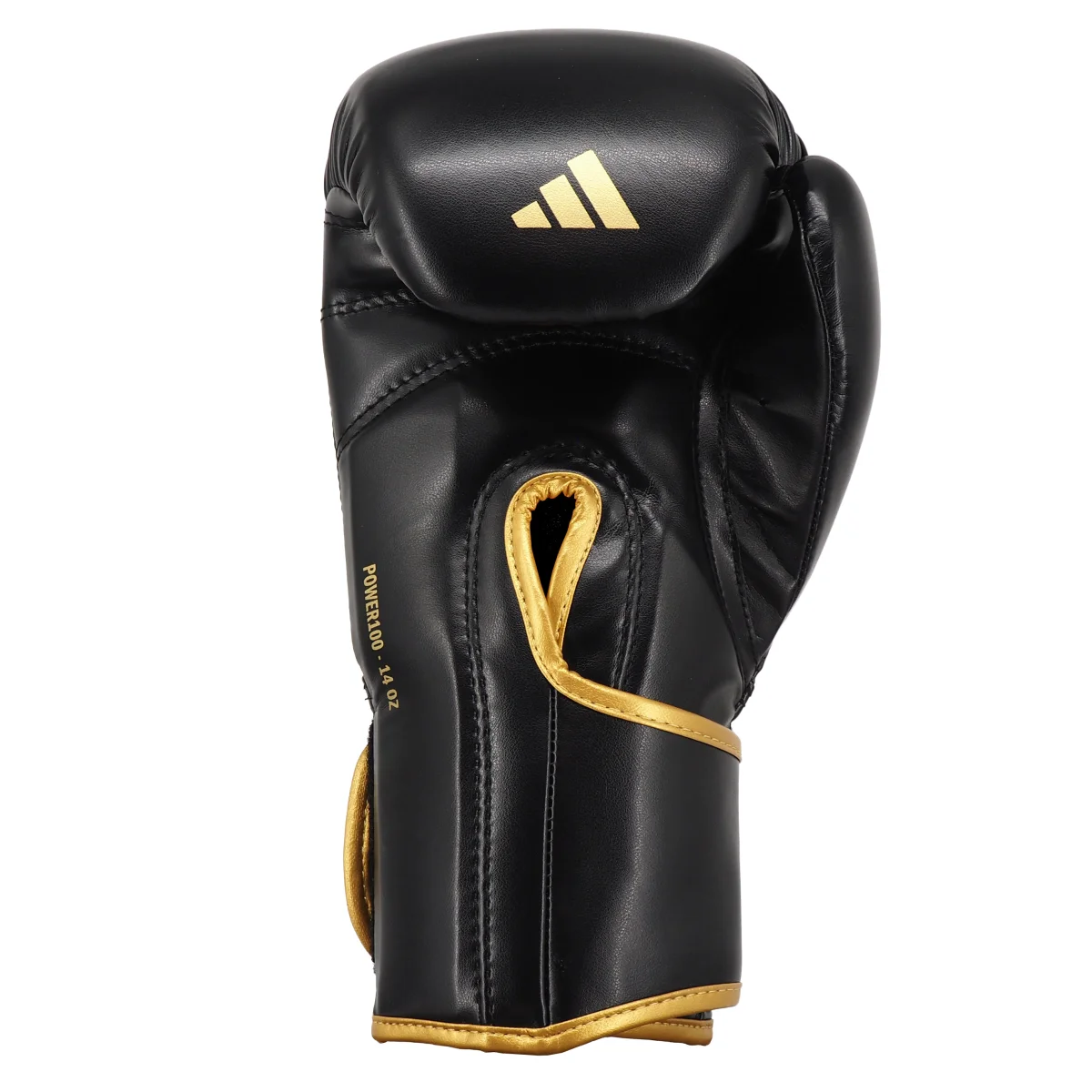 Boxhandschuh, Kampfsport, Leder, Schwarz, Goldene Akzente
