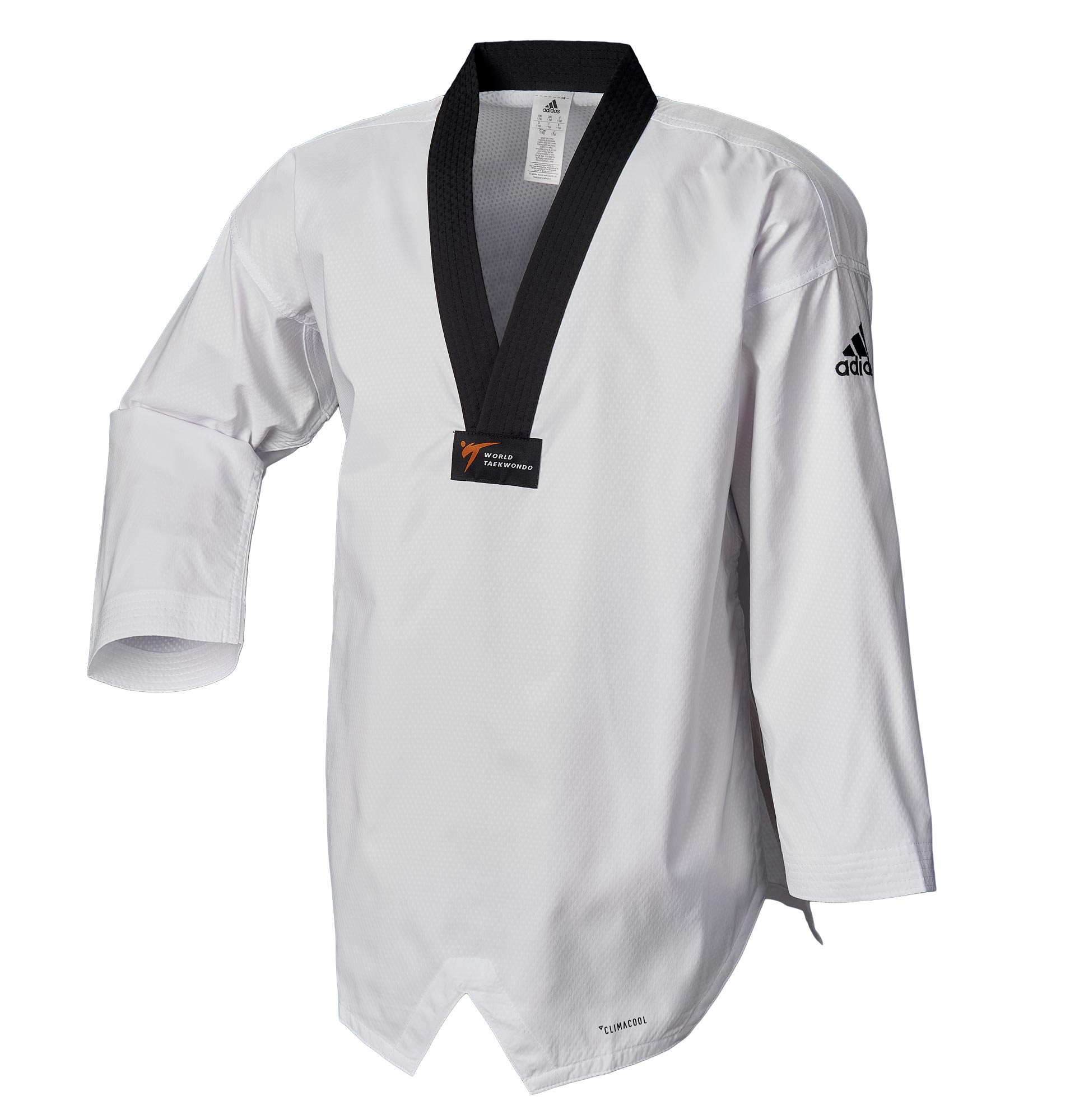 adidas Taekwondoanzug, adi Fighter Eco WT, schwarzes Revers