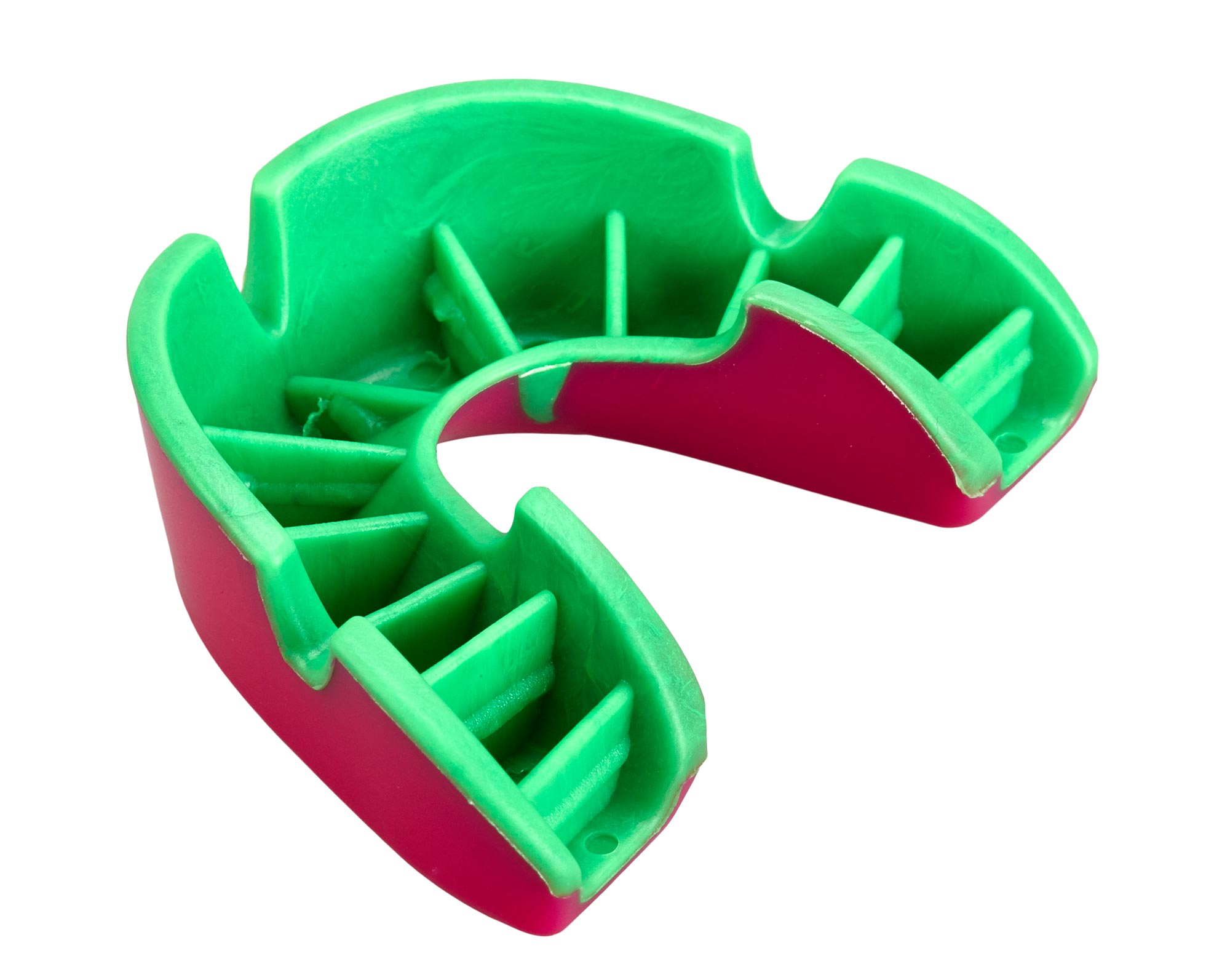 OPRO Zahnschutz Silver - Pink/ Fl. Green
