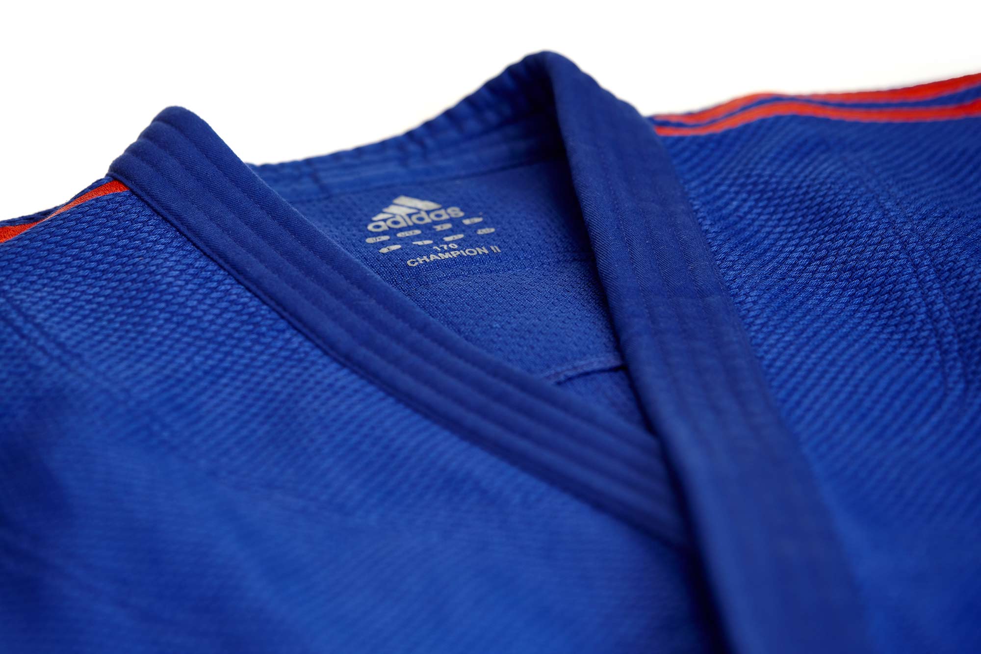 adidas judo gi Champion II JIJF, blue / red stripes