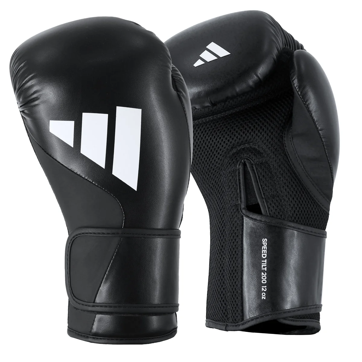 Boxhandschuhe, schwarz, Fitness-Equipment, Kunstleder, Klettverschluss