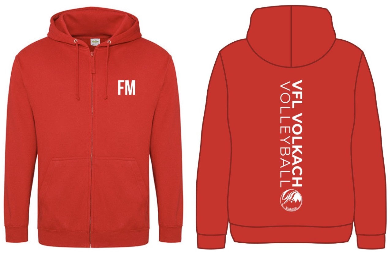 VfL Volkach Team Zip-Hoodie Kids rot