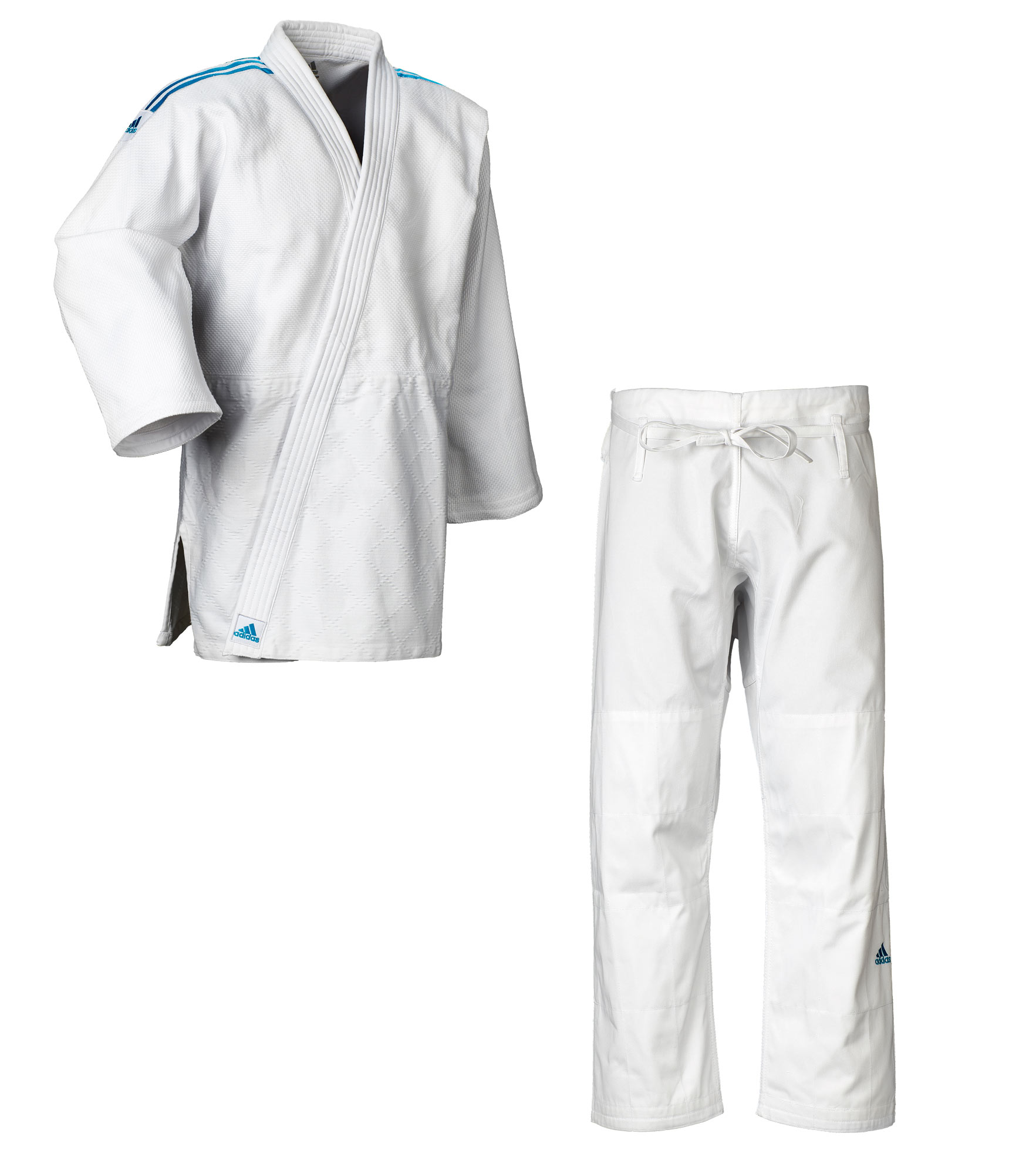 adidas judo gi Contest J650 white/blue stripes