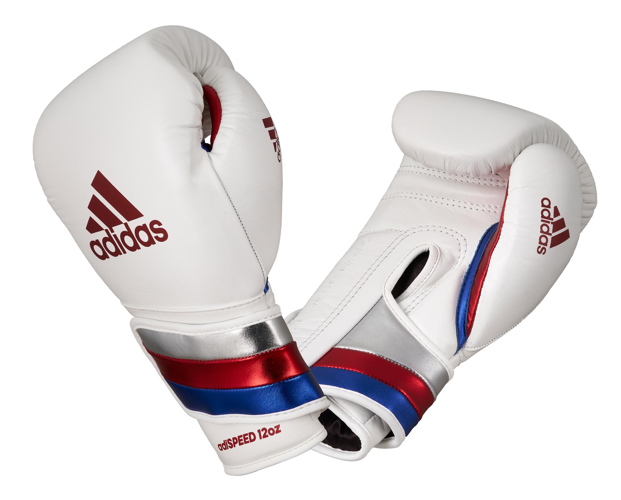 adidas boxing glove adispeed strap up ADISBG501PRO, white/blue/red