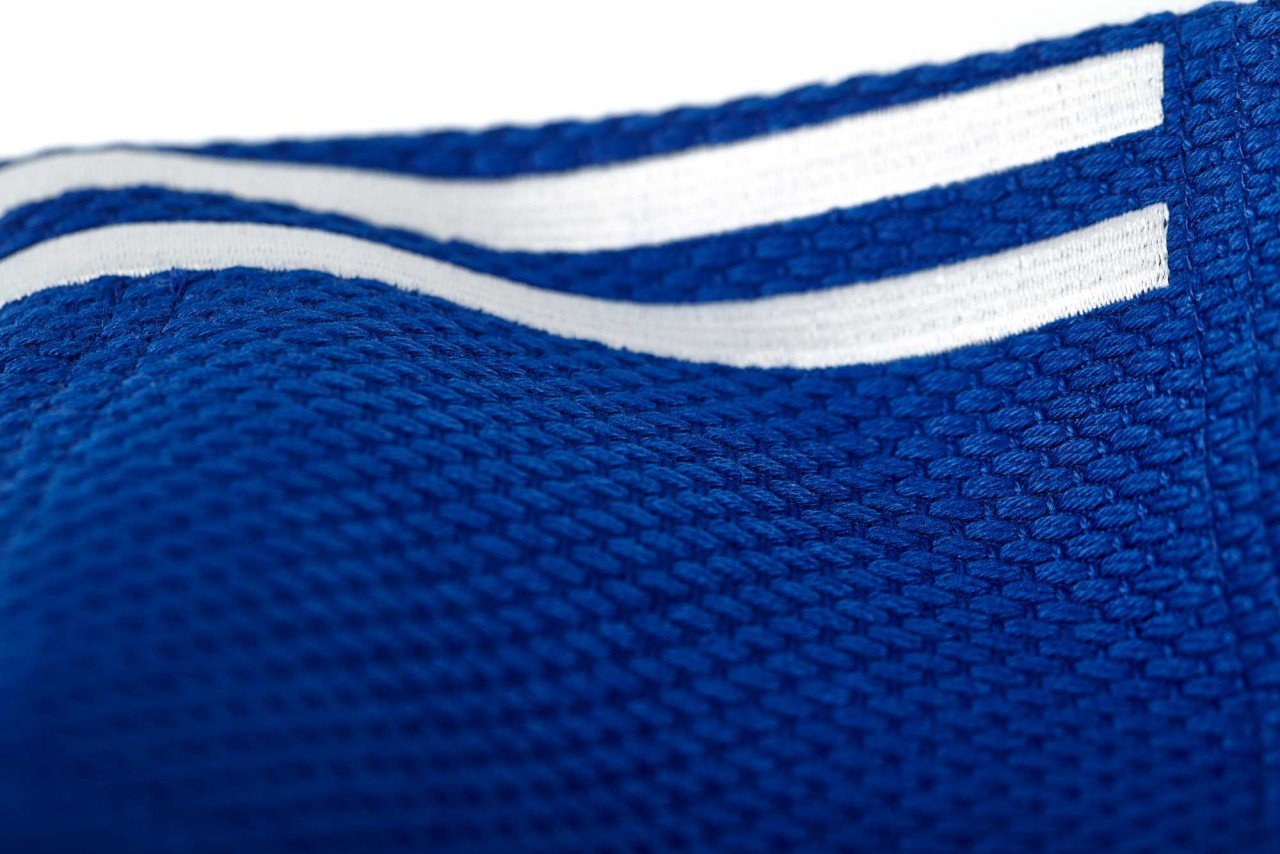 adidas judo jacket Champion III JIJFB-JAC-1 blue/white stripes slim cut