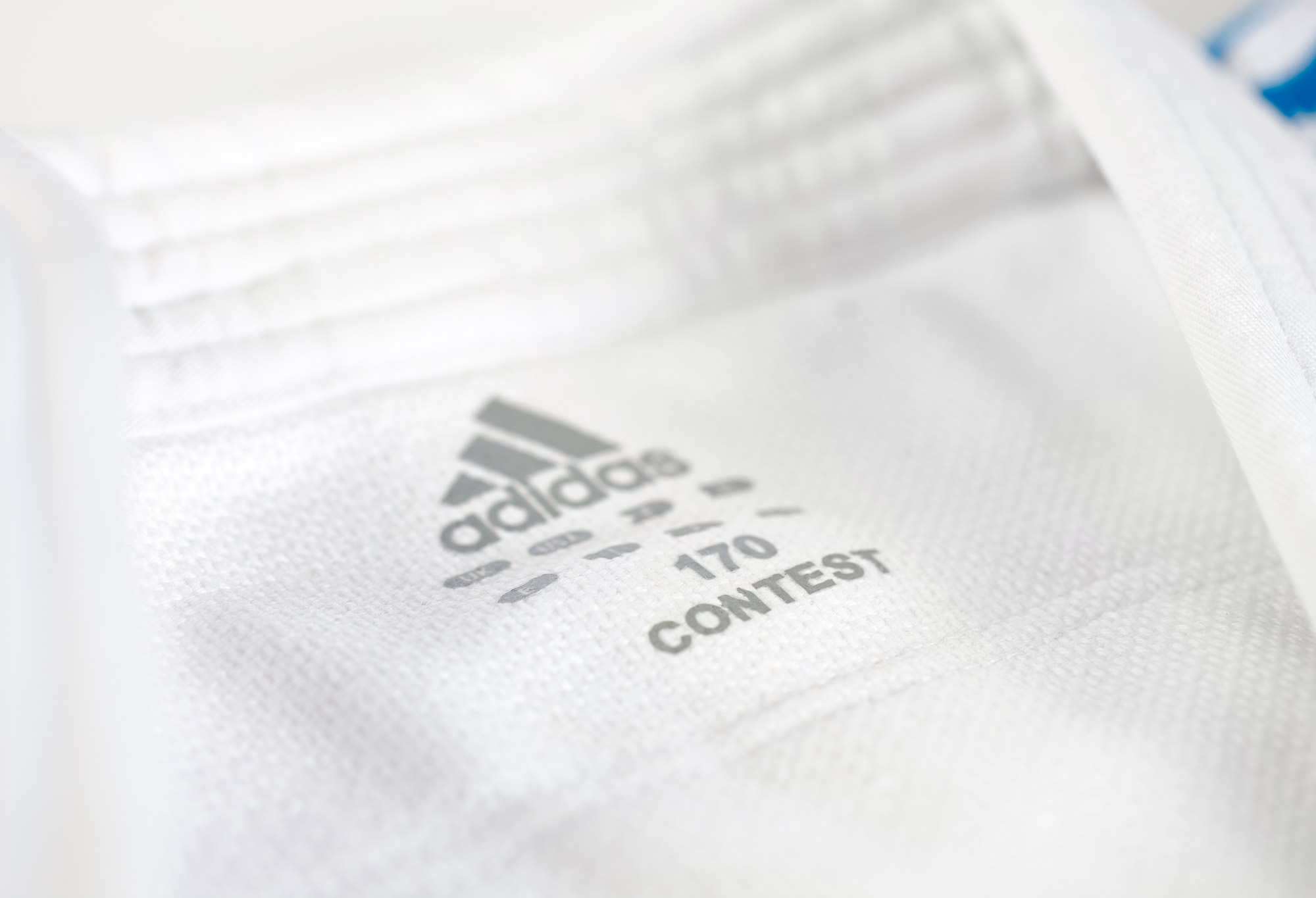 adidas judo gi Contest J650 white/blue stripes